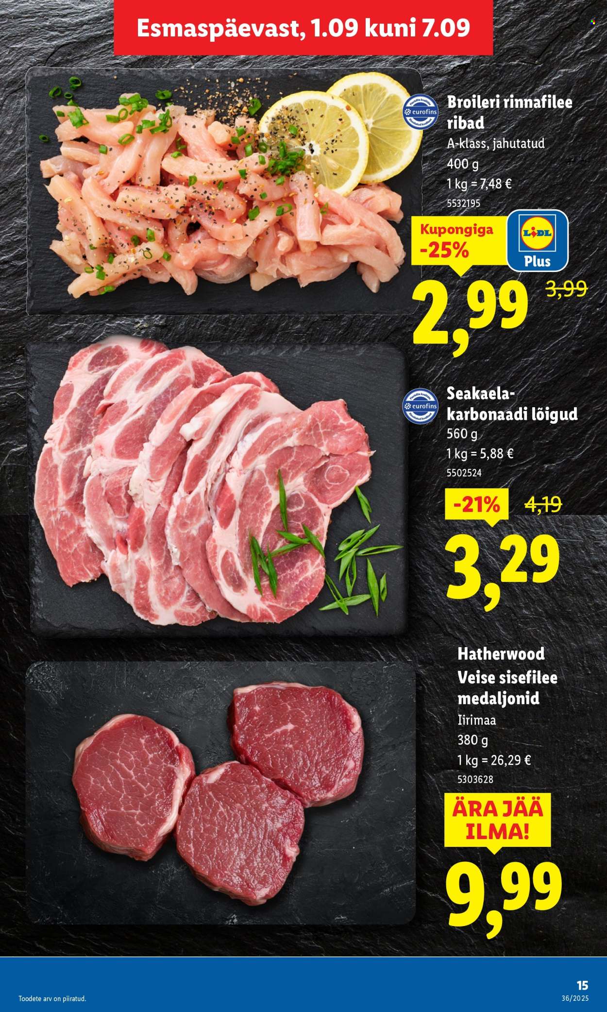 Lidl kliendileht - Nädalalõpu pakkumised (4.09 - 7.09.2025)