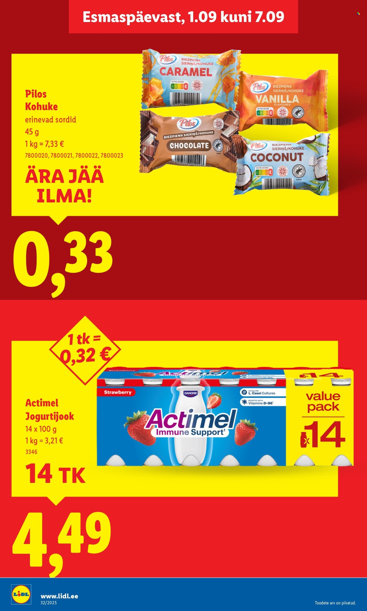 Lidl kliendileht - Nädalalõpu pakkumised (4.09 - 7.09.2025)