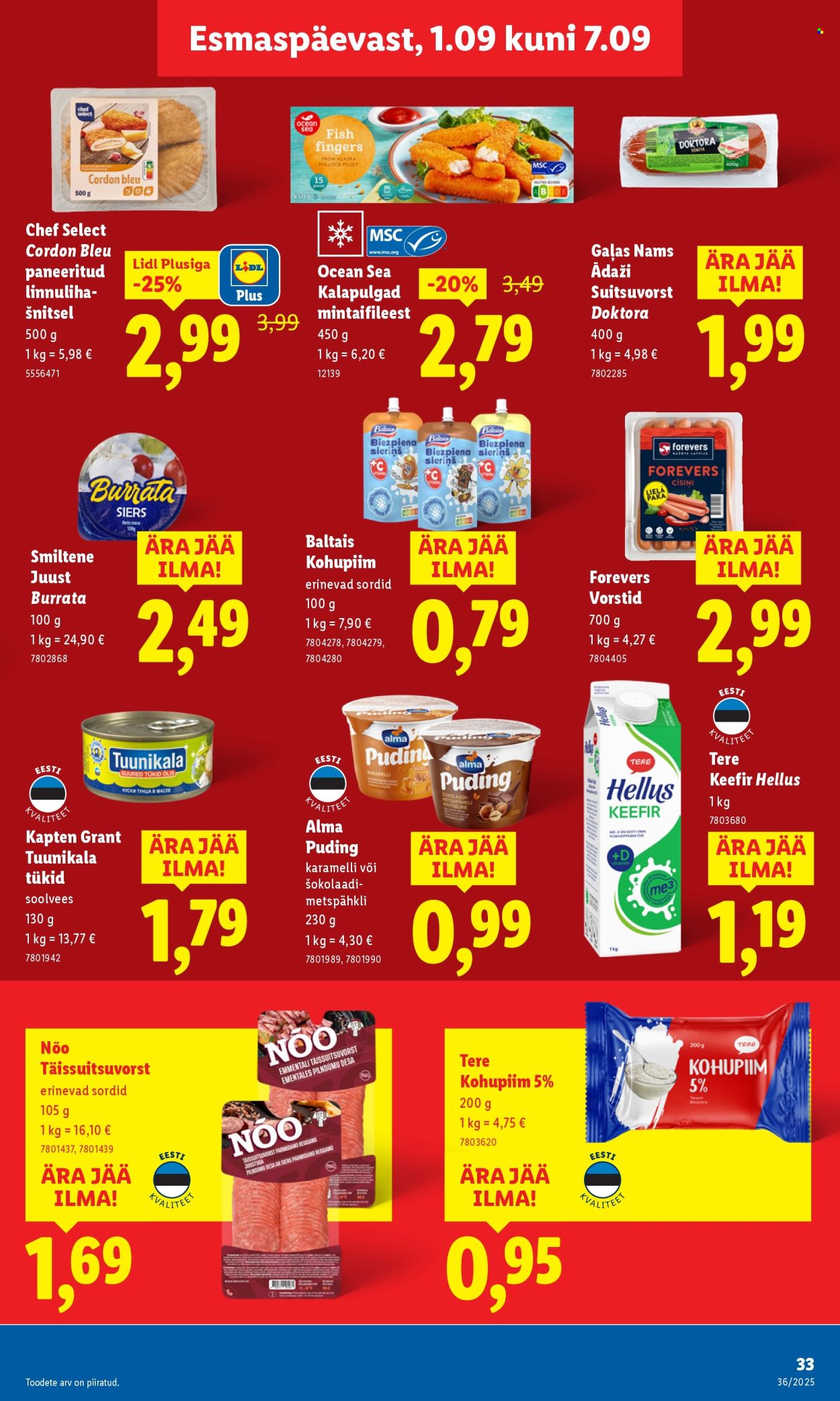 Lidl kliendileht - Nädalalõpu pakkumised (4.09 - 7.09.2025)