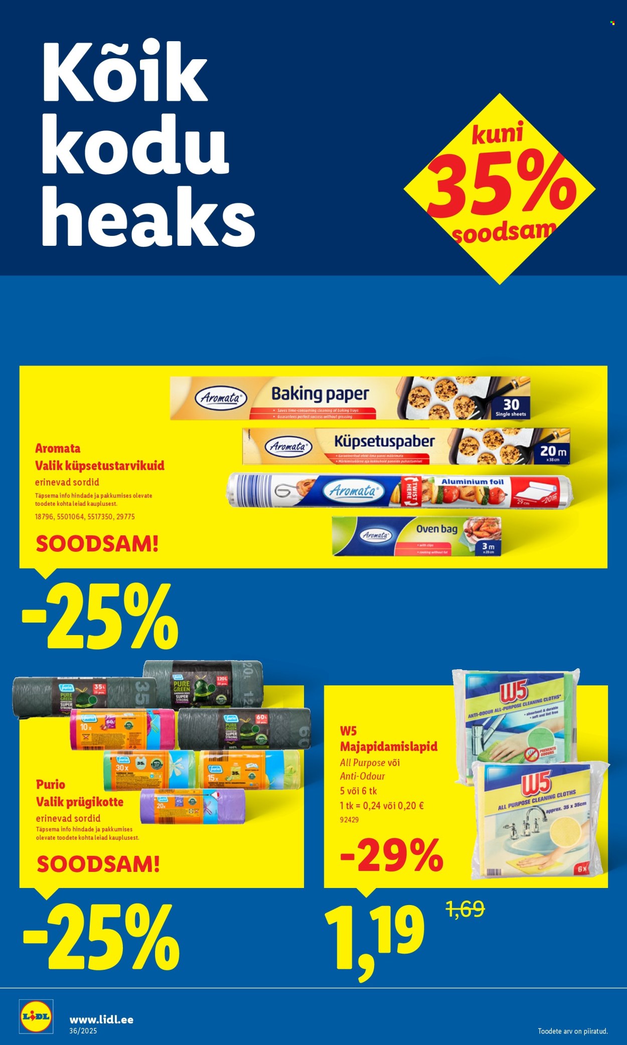 Lidl kliendileht - Nädalalõpu pakkumised (4.09 - 7.09.2025)
