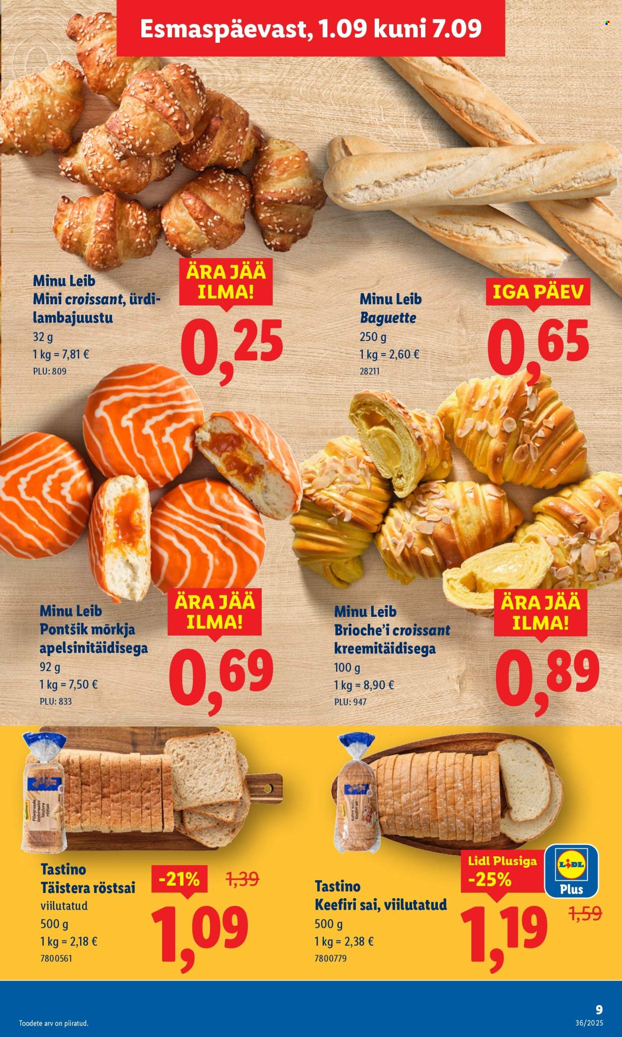 Lidl kliendileht - Nädalalõpu pakkumised (4.09 - 7.09.2025)