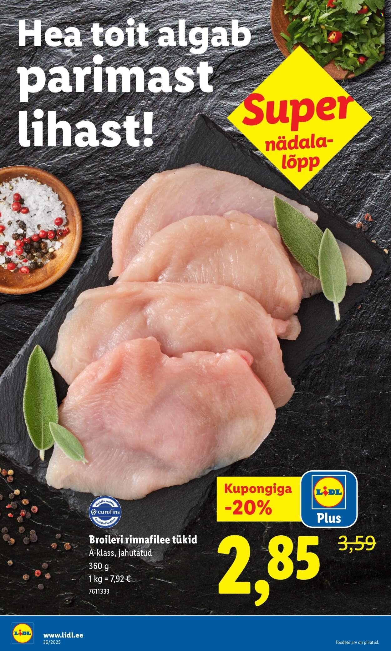 Lidl kliendileht - Nädalalõpu pakkumised (4.09 - 7.09.2025)