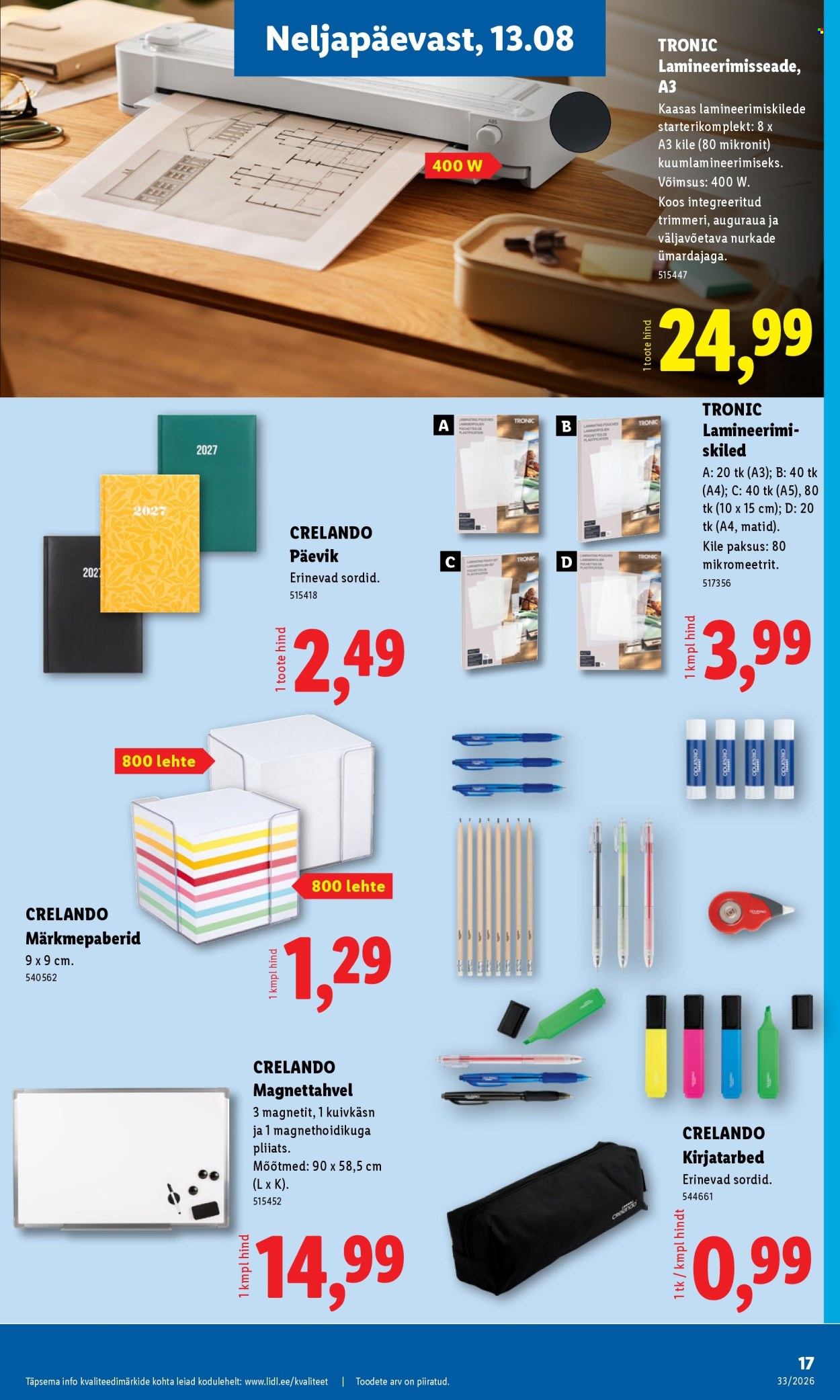 Lidl kliendileht (10.08 - 16.08.2026)