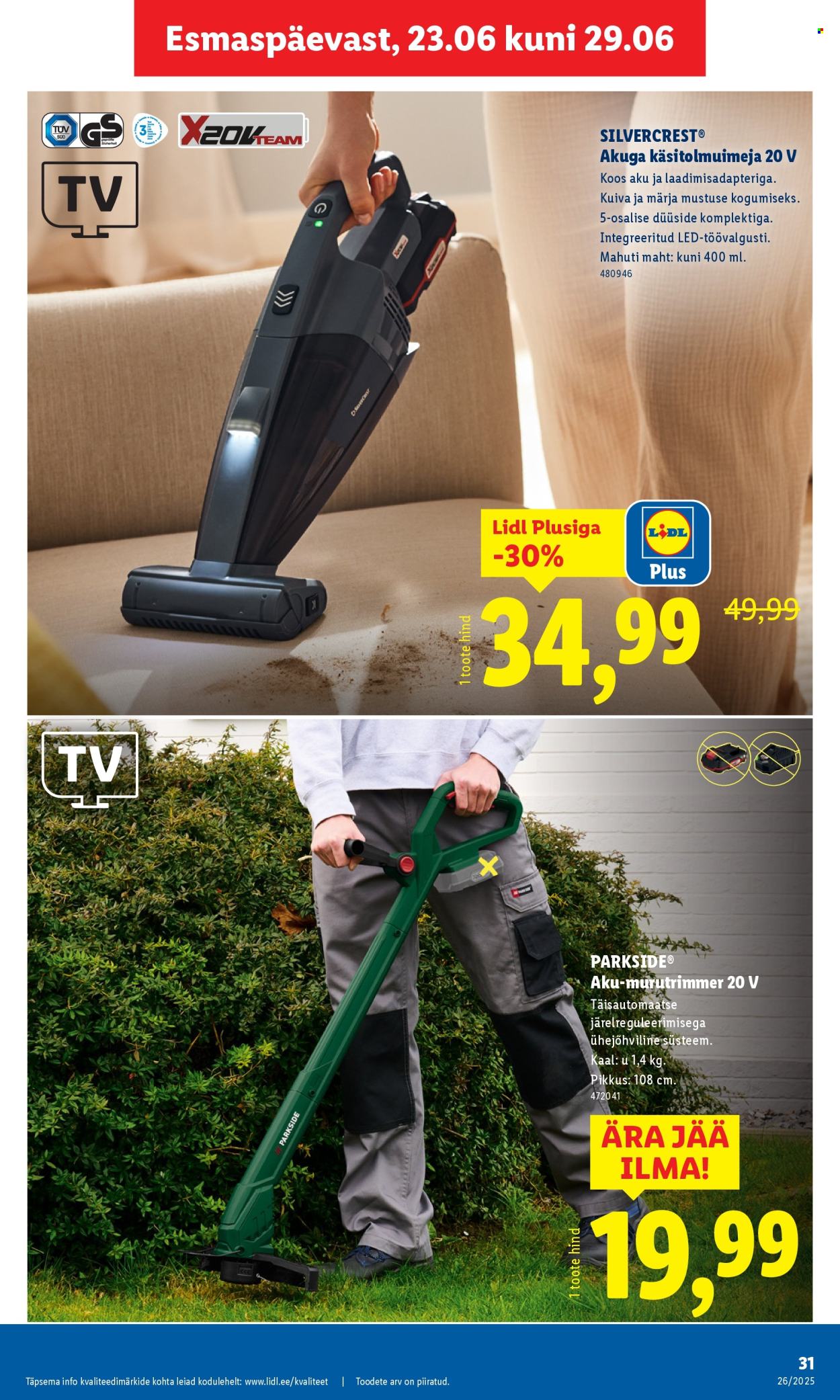 Lidl kliendileht - Tööstuskaupade pakkumised (23.06 - 29.06.2025)