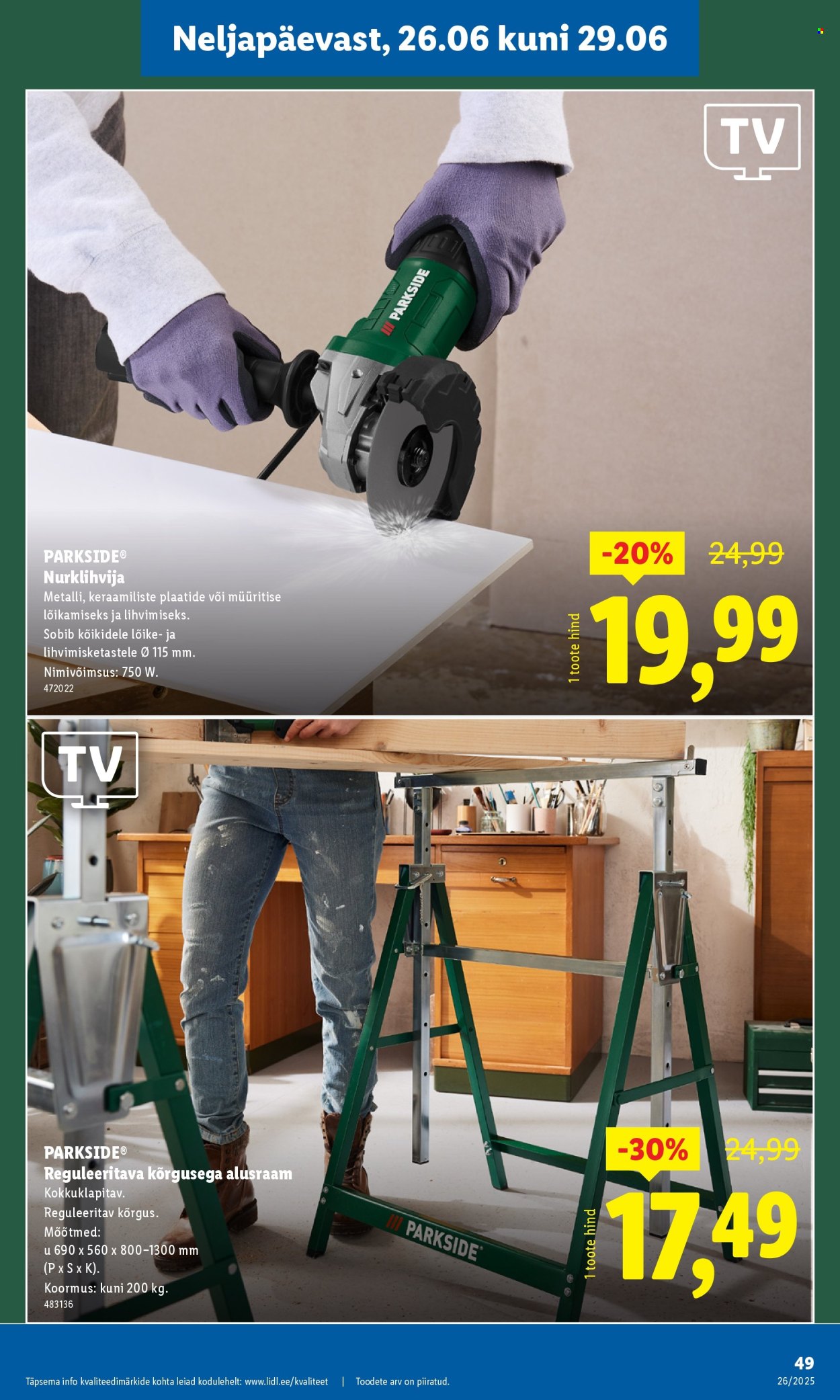 Lidl kliendileht - Tööstuskaupade pakkumised (23.06 - 29.06.2025)
