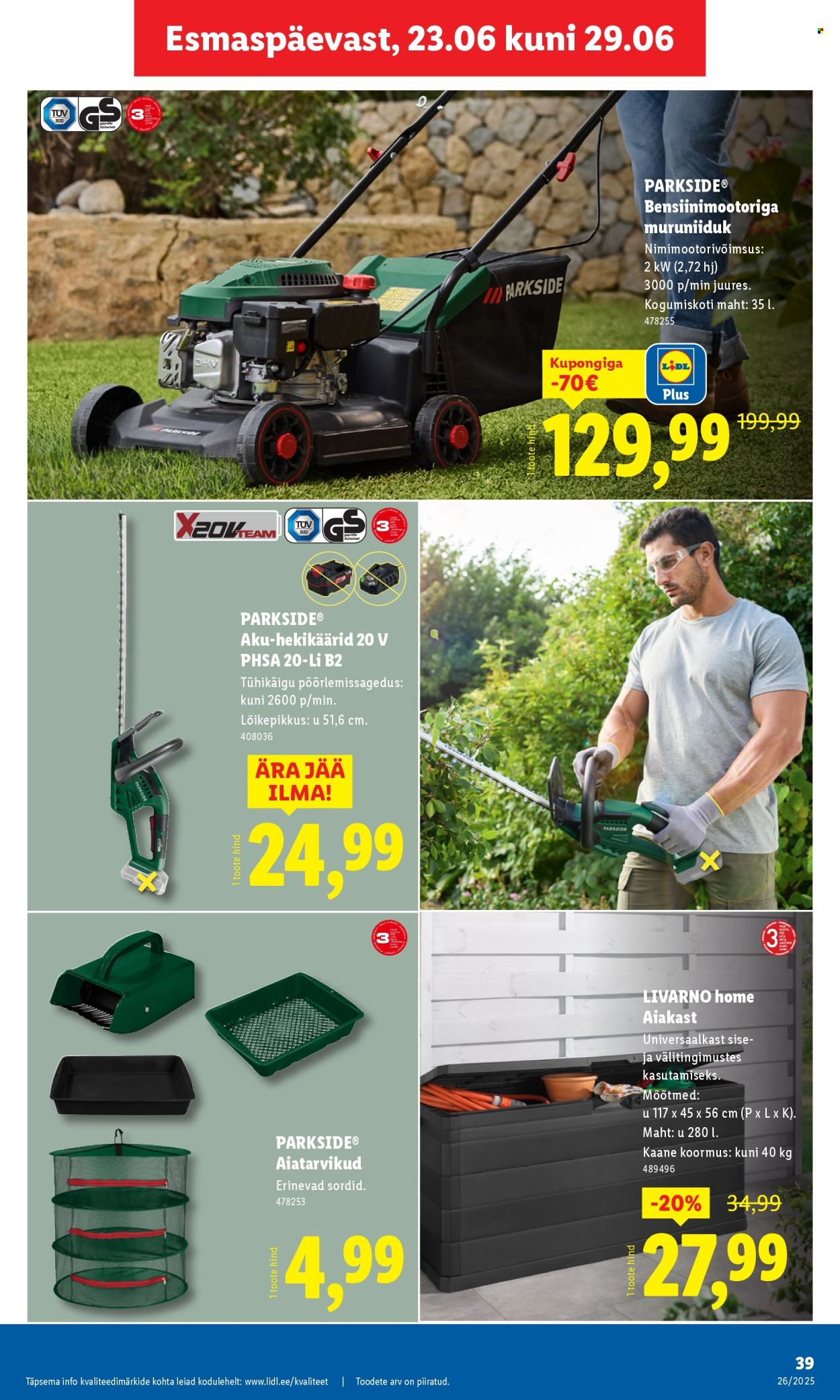 Lidl kliendileht - Tööstuskaupade pakkumised (23.06 - 29.06.2025)