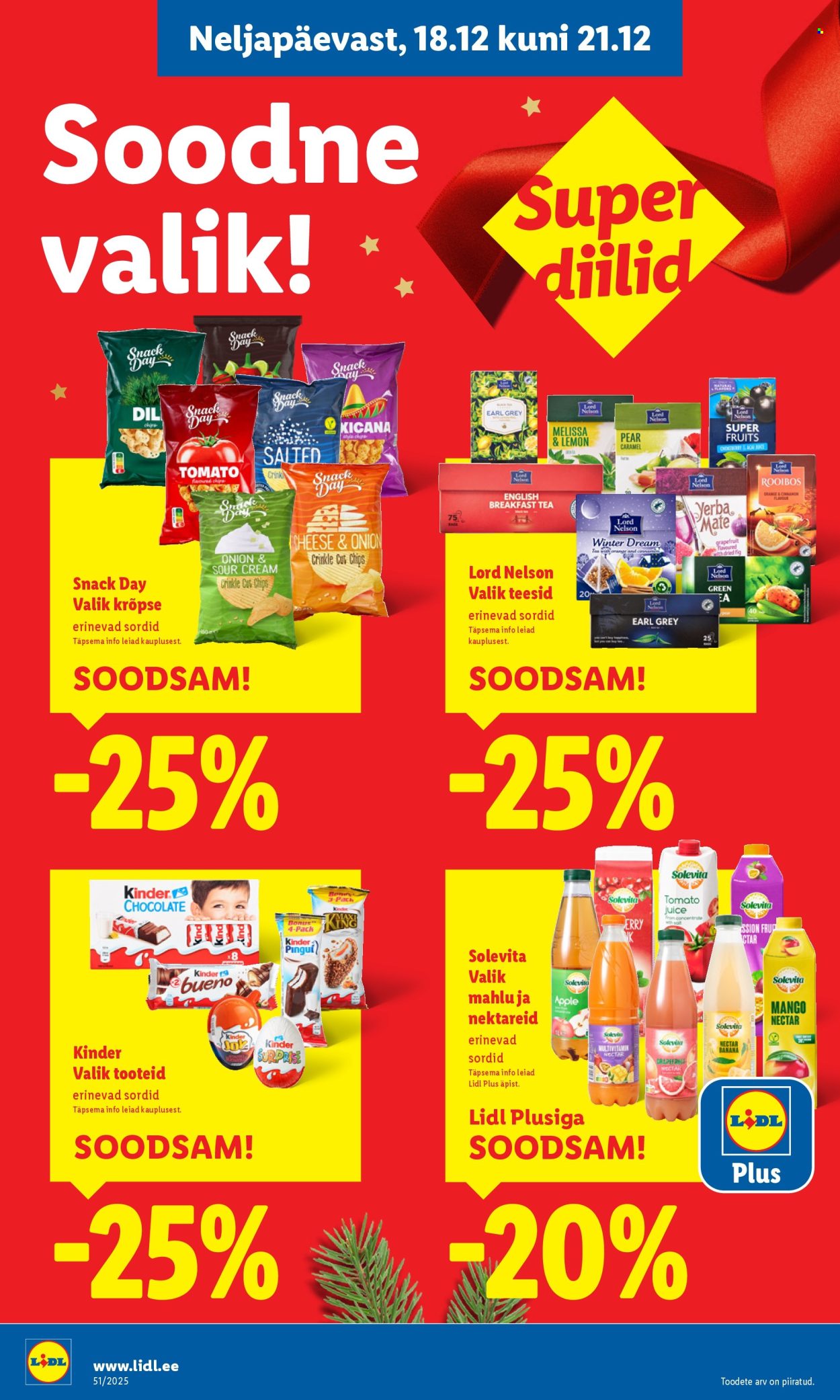 Lidl kliendileht - Nädalalõpu pakkumised (18.12 - 21.12.2025)