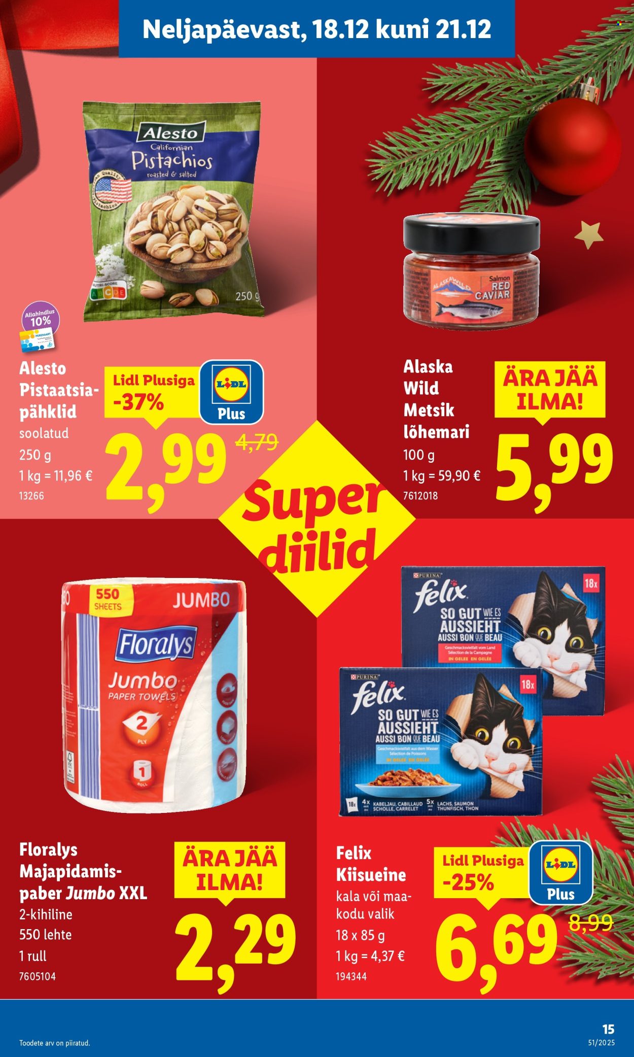 Lidl kliendileht - Nädalalõpu pakkumised (18.12 - 21.12.2025)