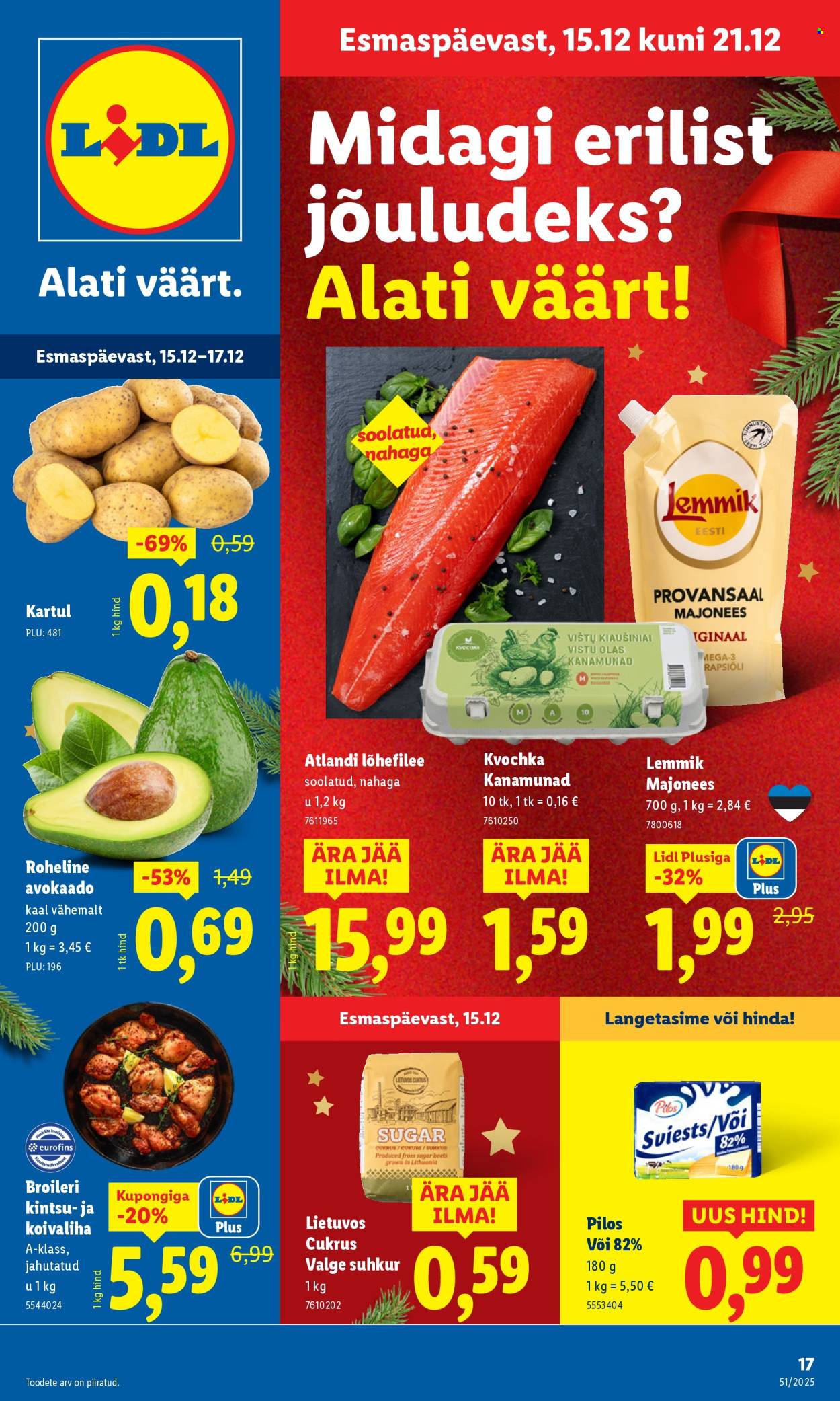 Lidl kliendileht - Nädalalõpu pakkumised (18.12 - 21.12.2025)