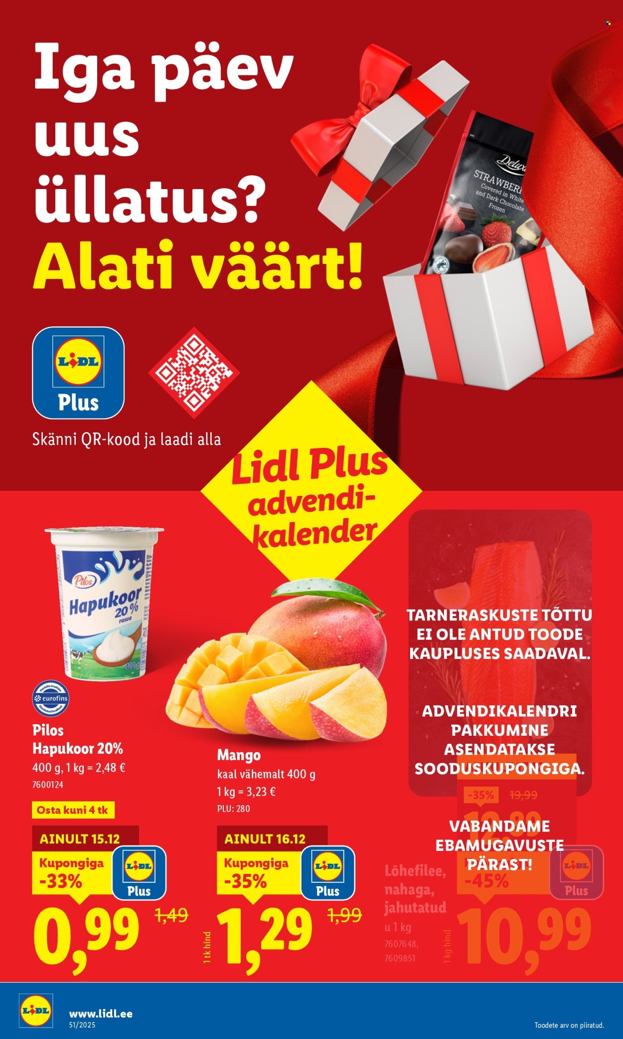 Lidl kliendileht - Nädalalõpu pakkumised (18.12 - 21.12.2025)