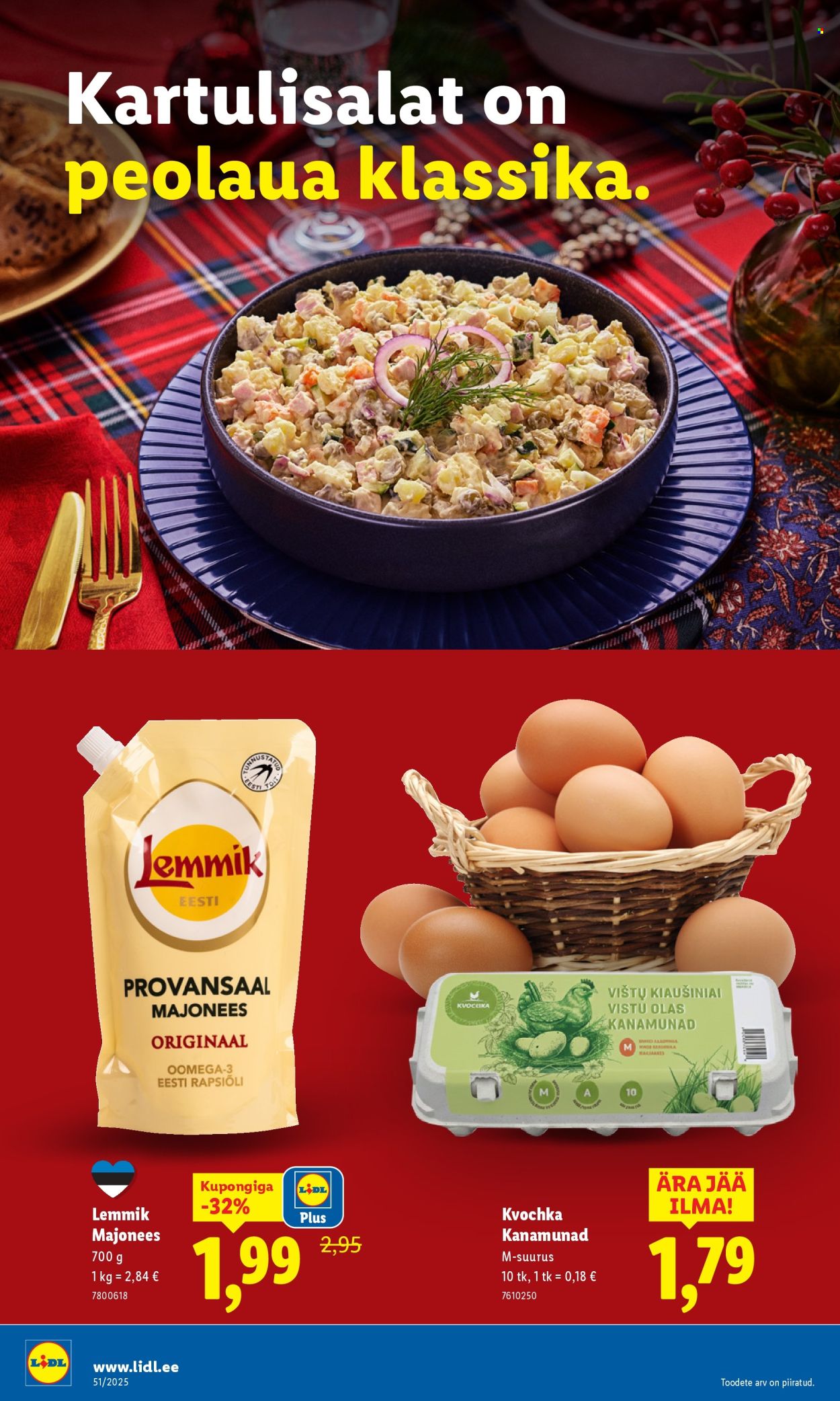 Lidl kliendileht - Nädalalõpu pakkumised (18.12 - 21.12.2025)