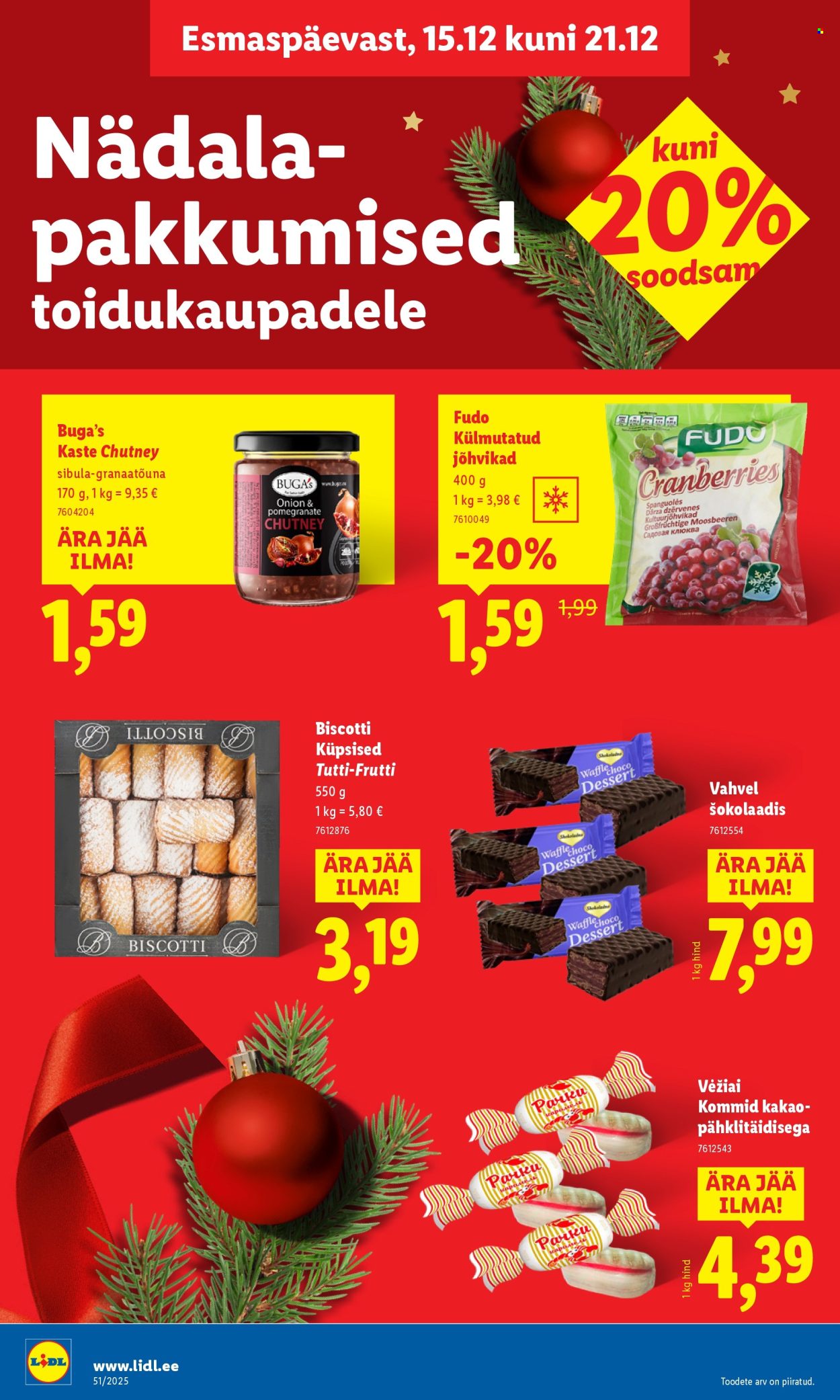 Lidl kliendileht - Nädalalõpu pakkumised (18.12 - 21.12.2025)