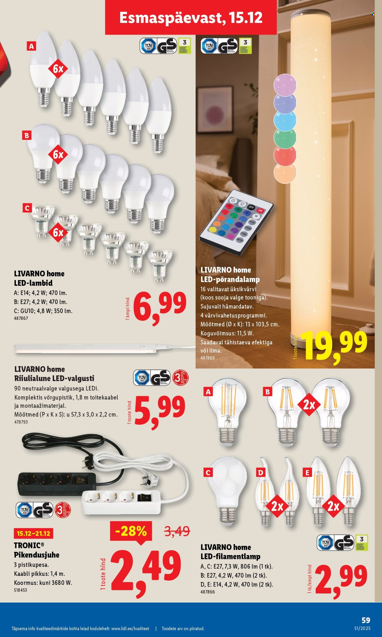 Lidl kliendileht - Nädalalõpu pakkumised (18.12 - 21.12.2025)