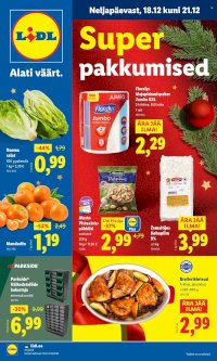 Lidl kliendileht - Nädalalõpu pakkumised (18.12 - 21.12.2025)