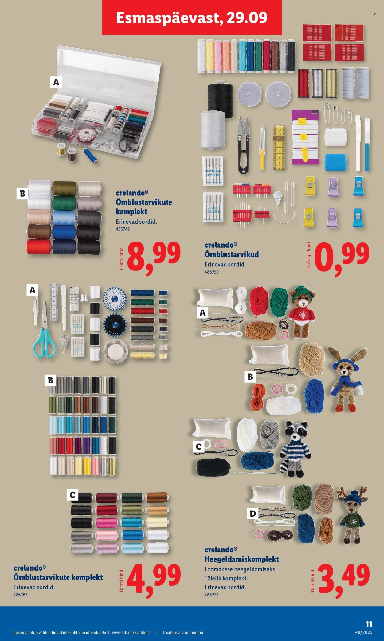 Lidl kliendileht - Tööstuskaupade pakkumised (29.09 - 5.10.2025)