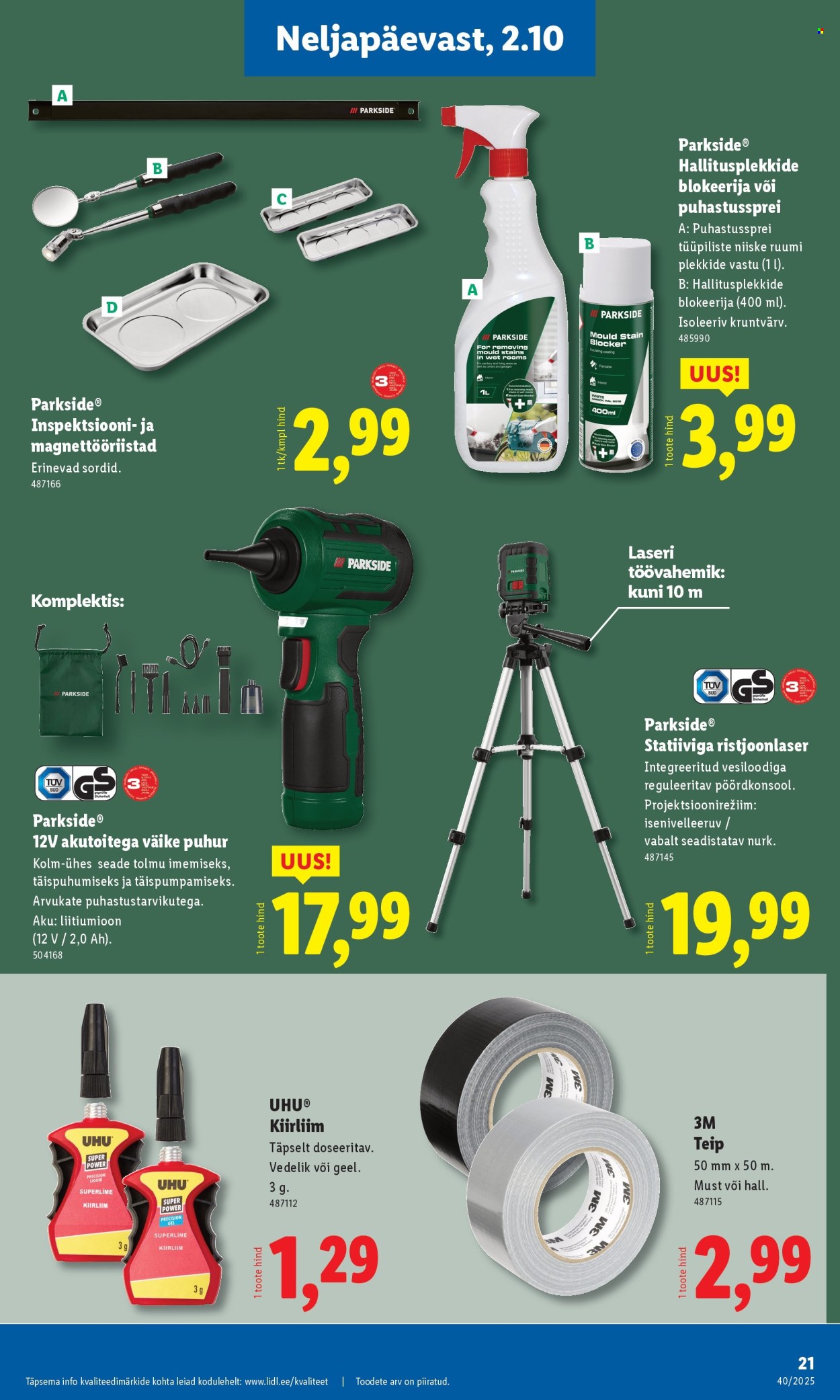 Lidl kliendileht - Tööstuskaupade pakkumised (29.09 - 5.10.2025)