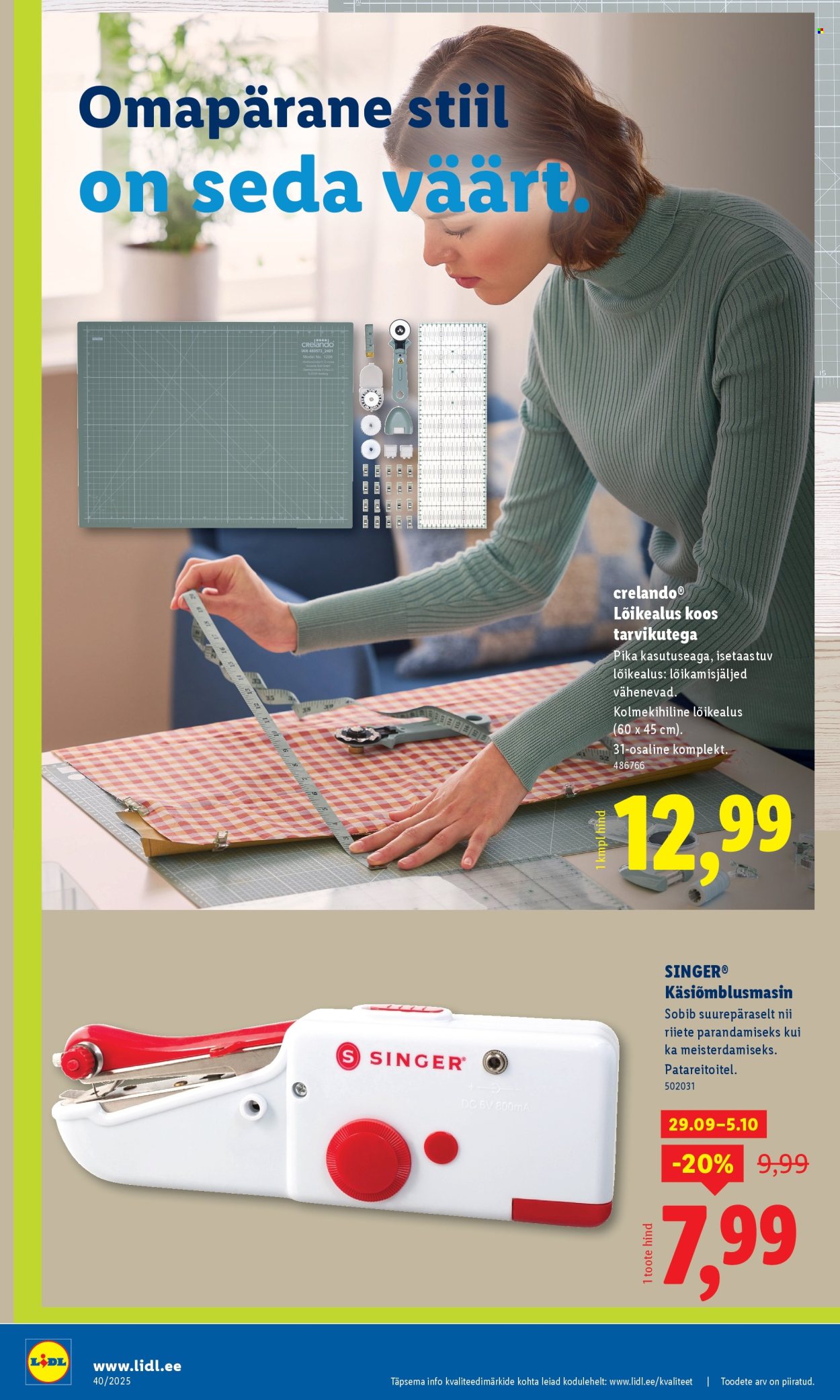 Lidl kliendileht - Tööstuskaupade pakkumised (29.09 - 5.10.2025)