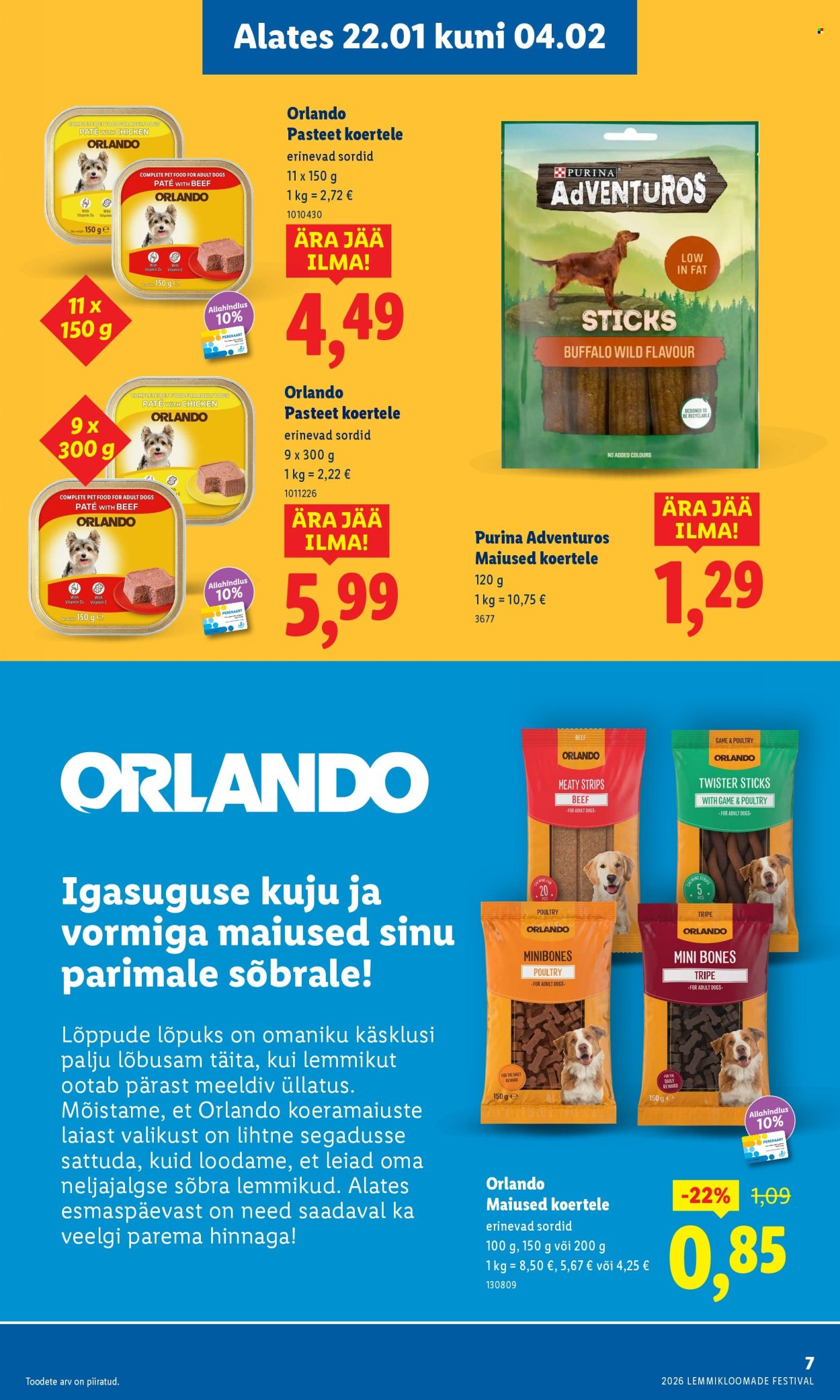 Lidl kliendileht - Lemmikloomade festivali kataloog (22.01 - 4.02.2026)