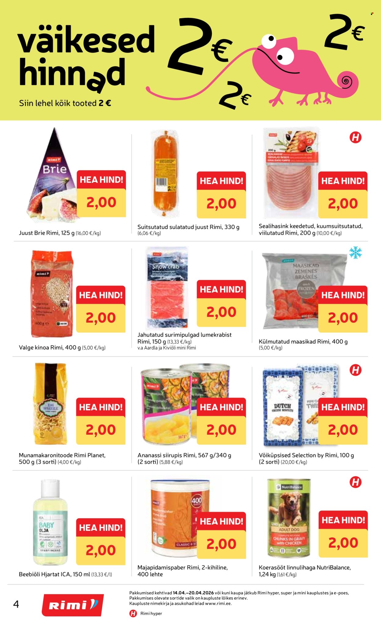 Rimi kliendileht - Kliendileht (14.04 - 20.04.2026)