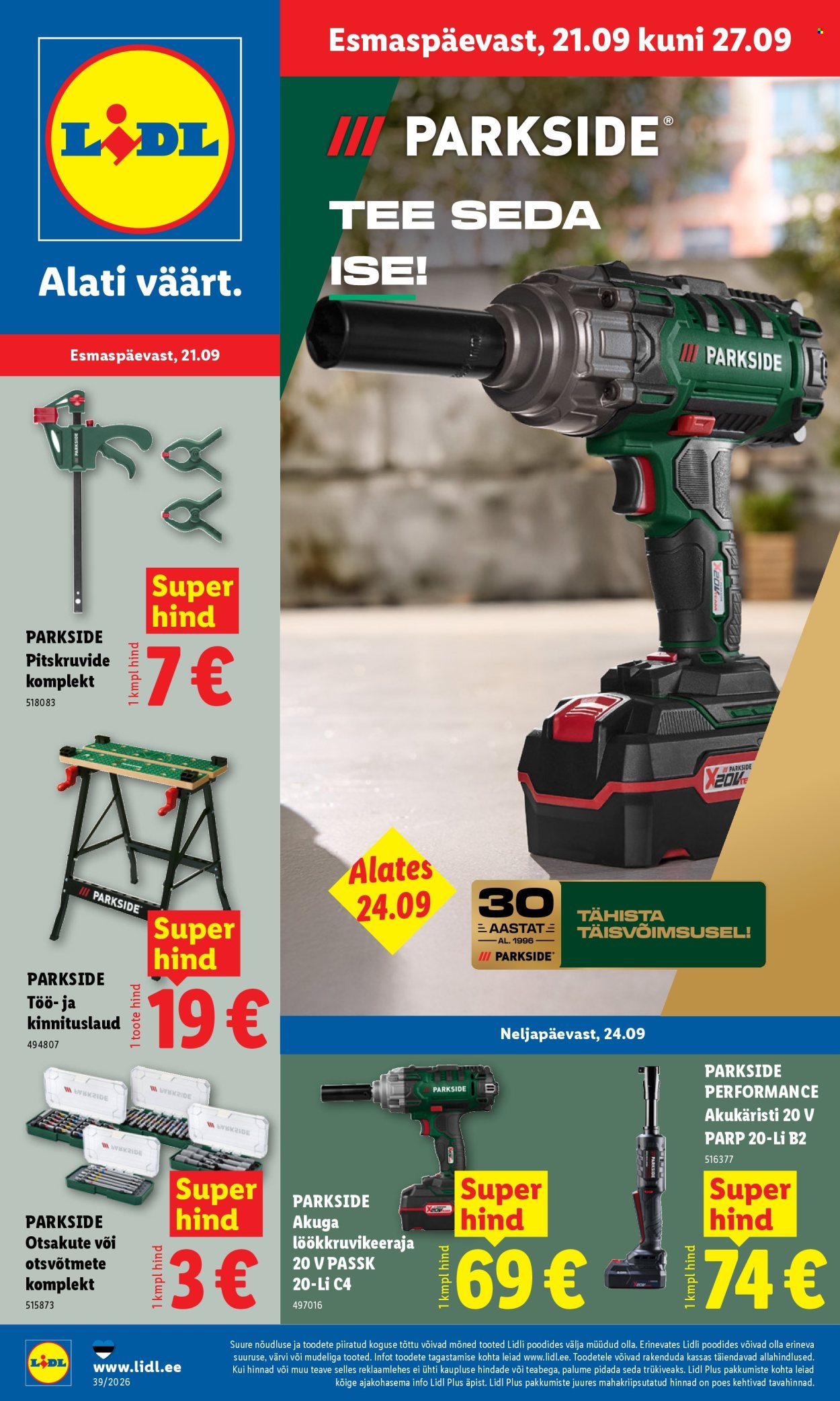 Lidl kliendileht (21.09 - 27.09.2026)