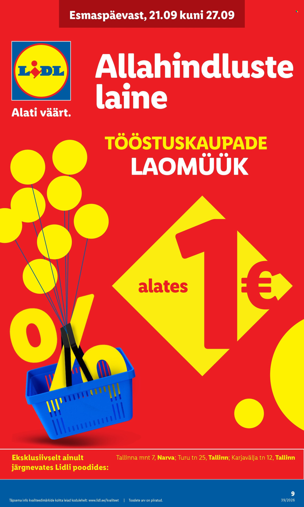 Lidl kliendileht (21.09 - 27.09.2026)