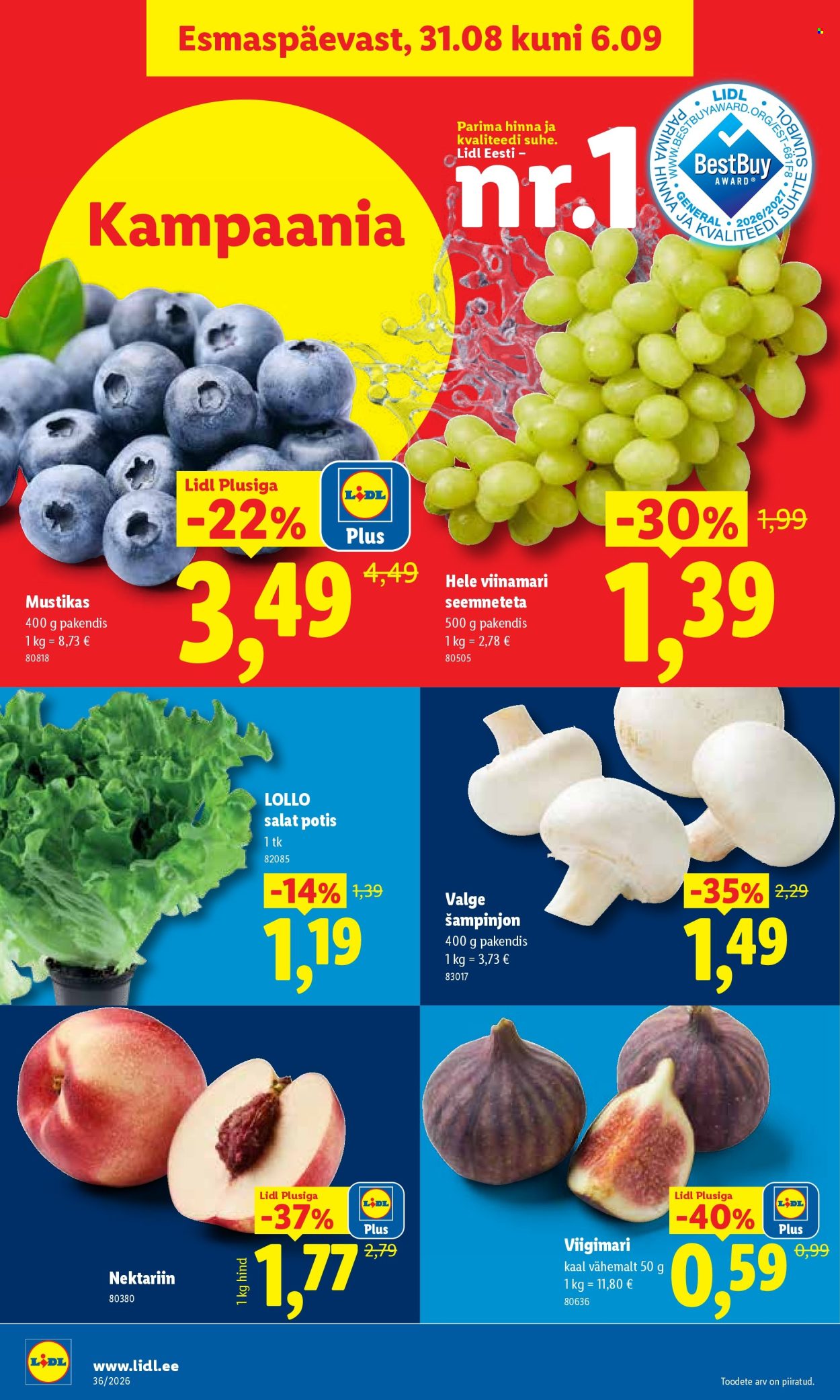 Lidl kliendileht (31.08 - 6.09.2026)