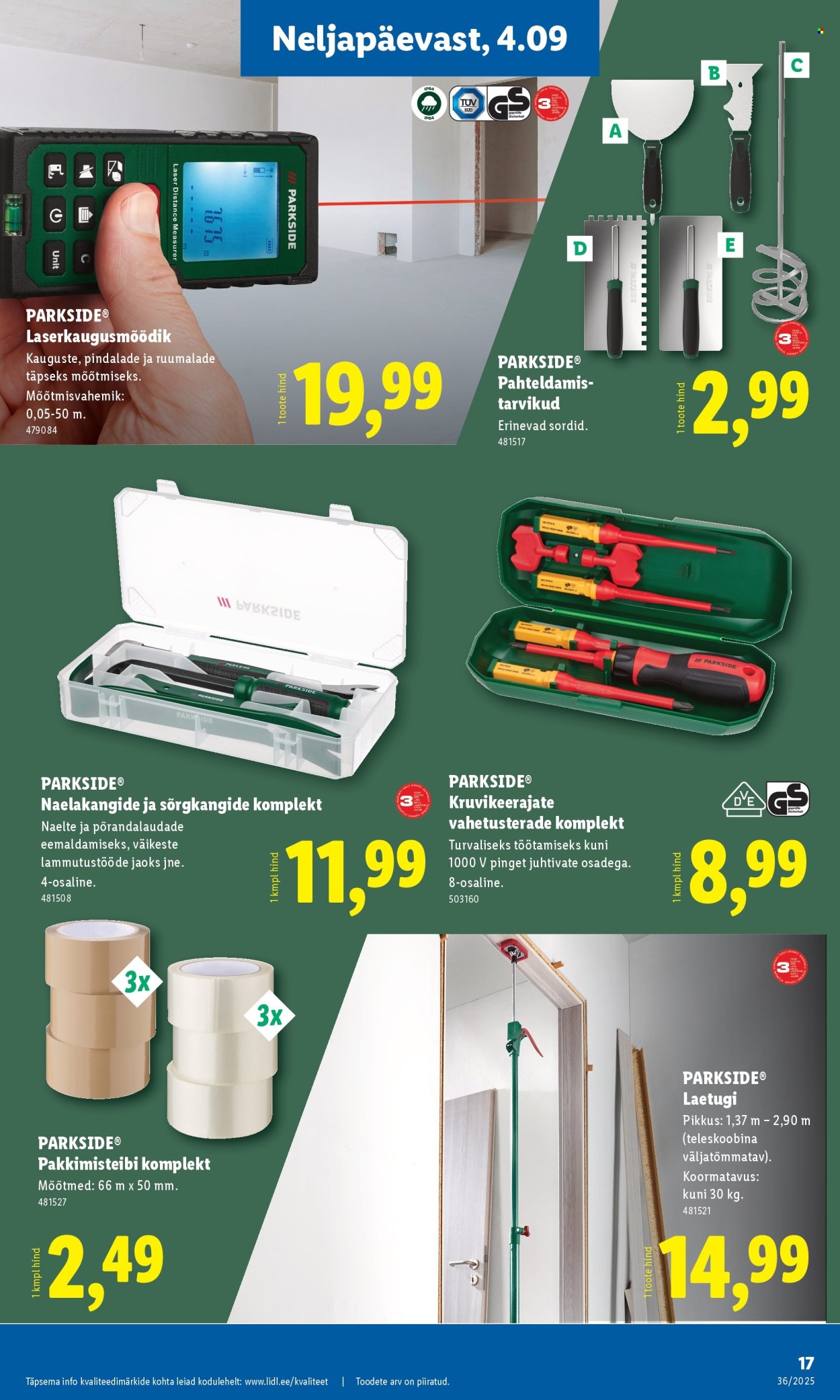 Lidl kliendileht - Tööstuskaupade pakkumised (1.09 - 7.09.2025)