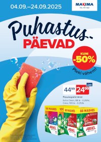 Maxima kliendileht - Puhastuspäevad (4.09 - 24.09.2025)