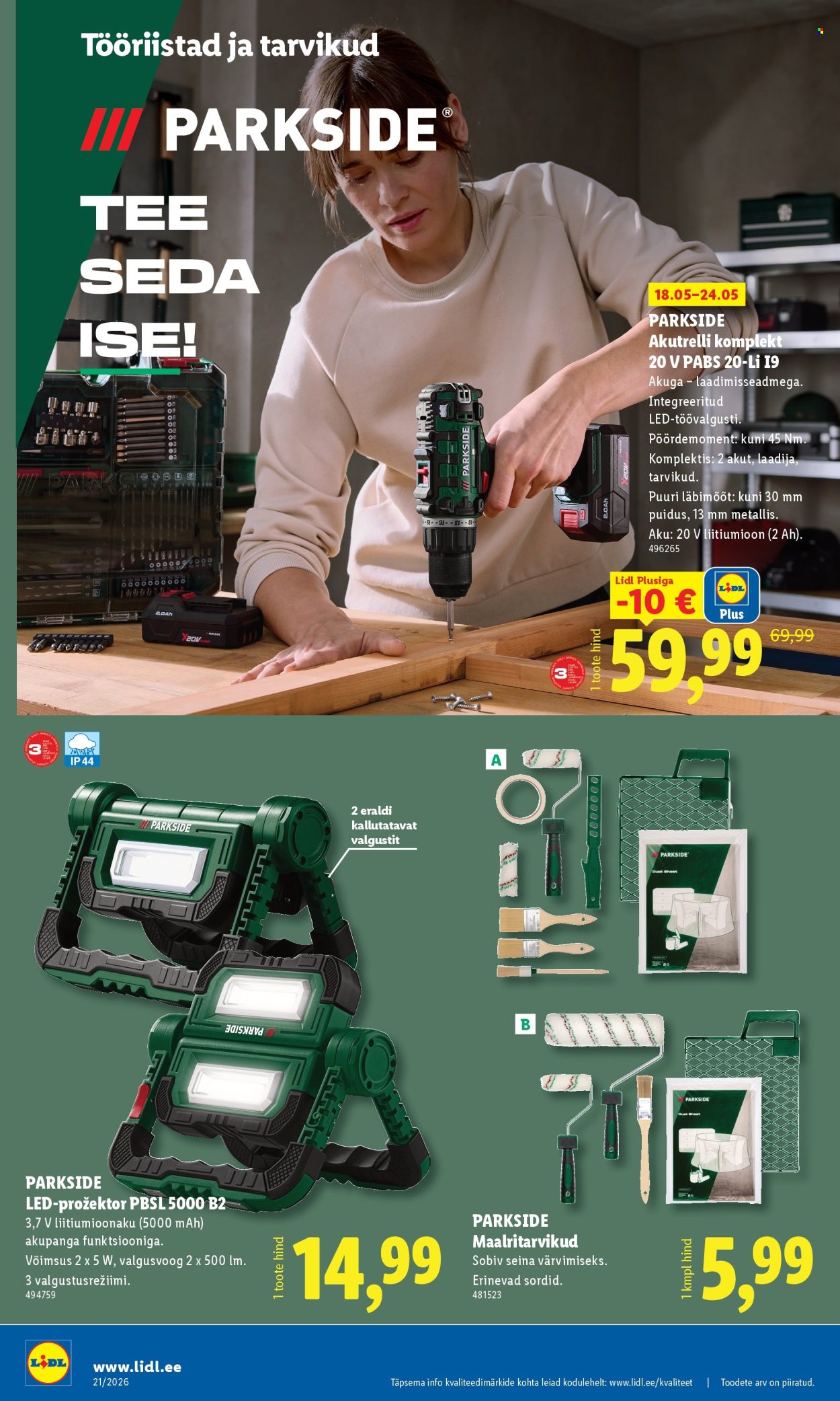 Lidl kliendileht - Tööstuskaupade pakkumised (18.05 - 24.05.2026)