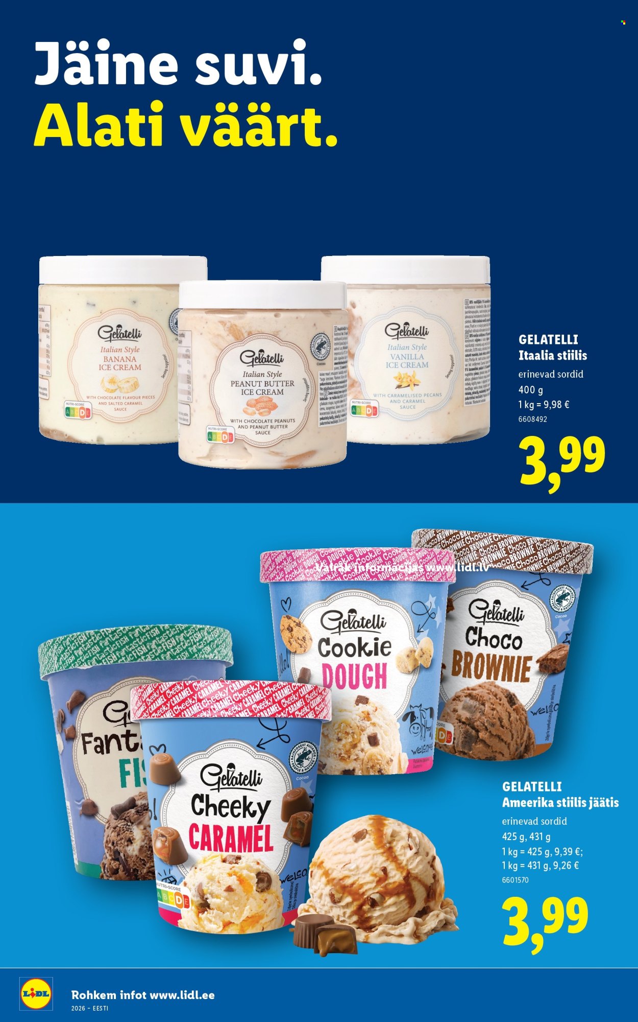Lidl kliendileht - Rohkem jäätist. Rohkem suve.
