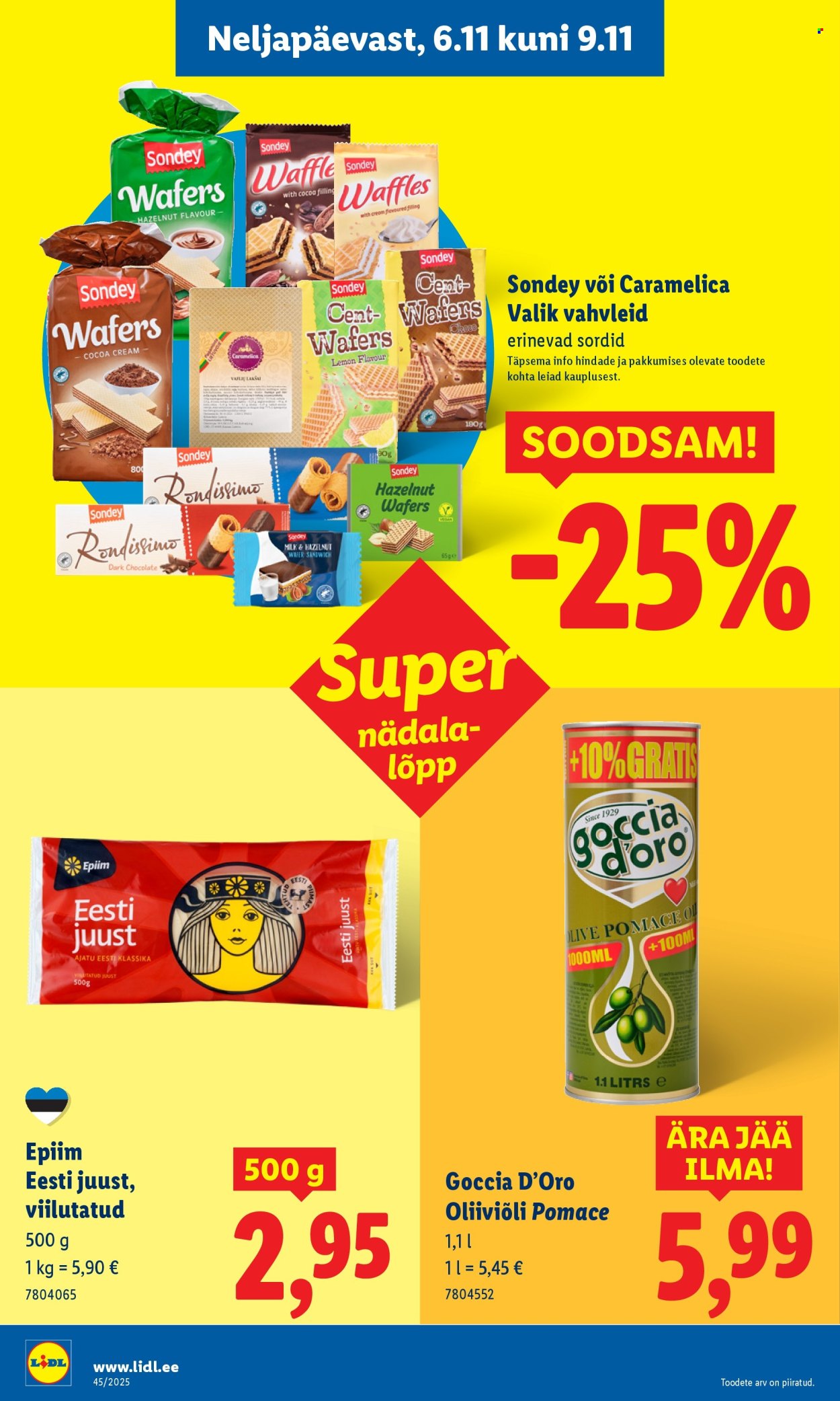 Lidl kliendileht - Nädalalõpu pakkumised (6.11 - 9.11.2025)