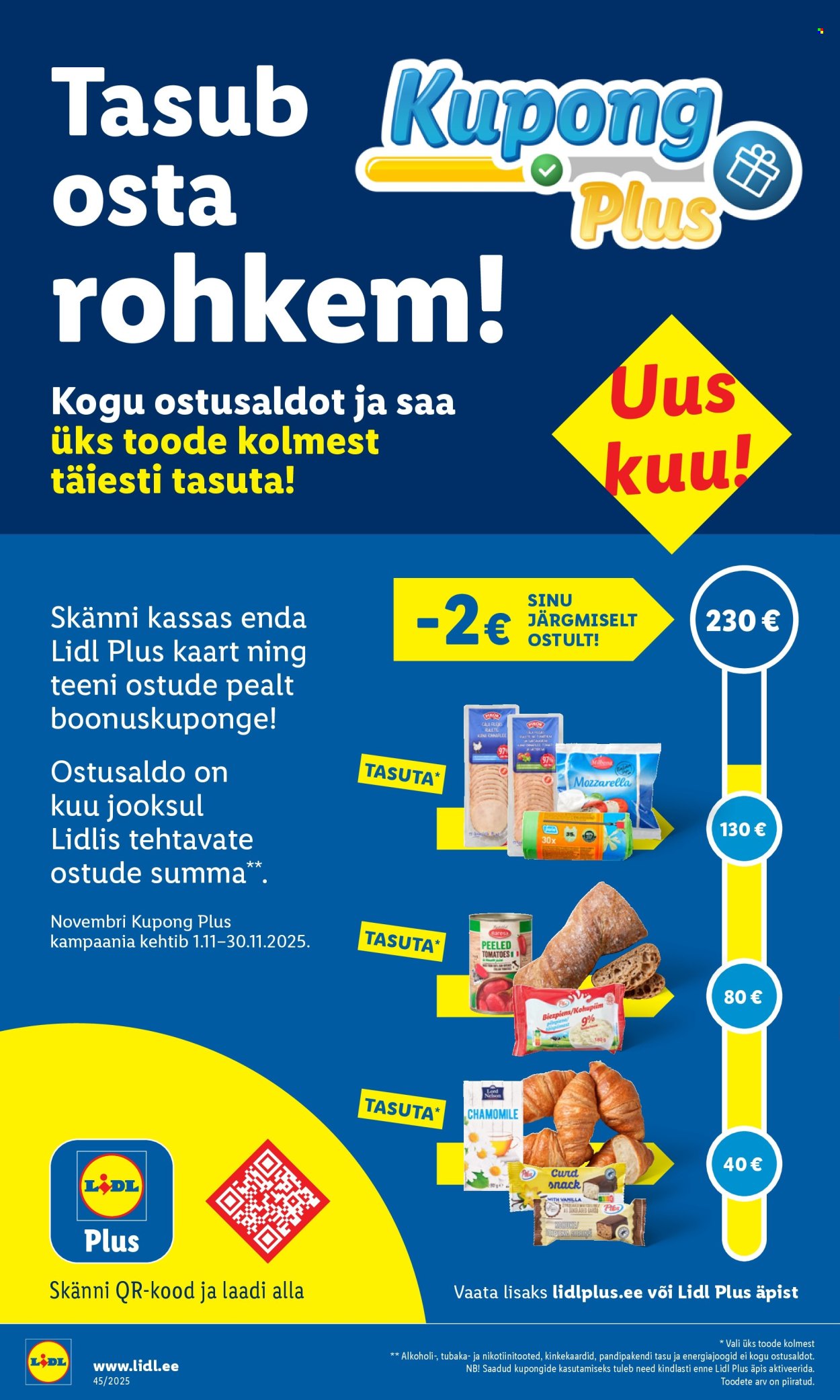 Lidl kliendileht - Nädalalõpu pakkumised (6.11 - 9.11.2025)