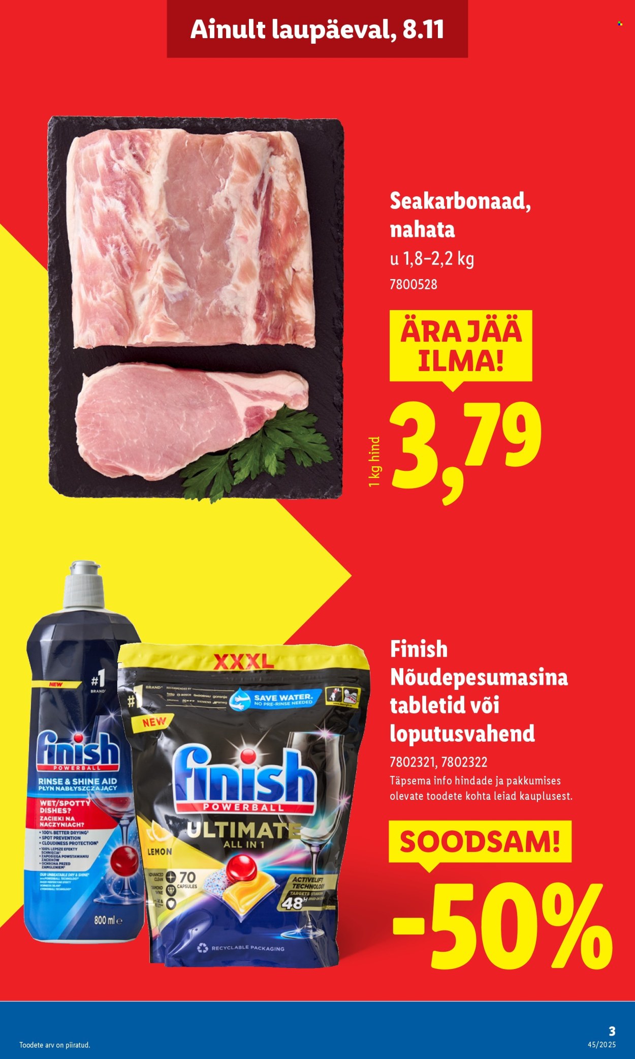 Lidl kliendileht - Nädalalõpu pakkumised (6.11 - 9.11.2025)