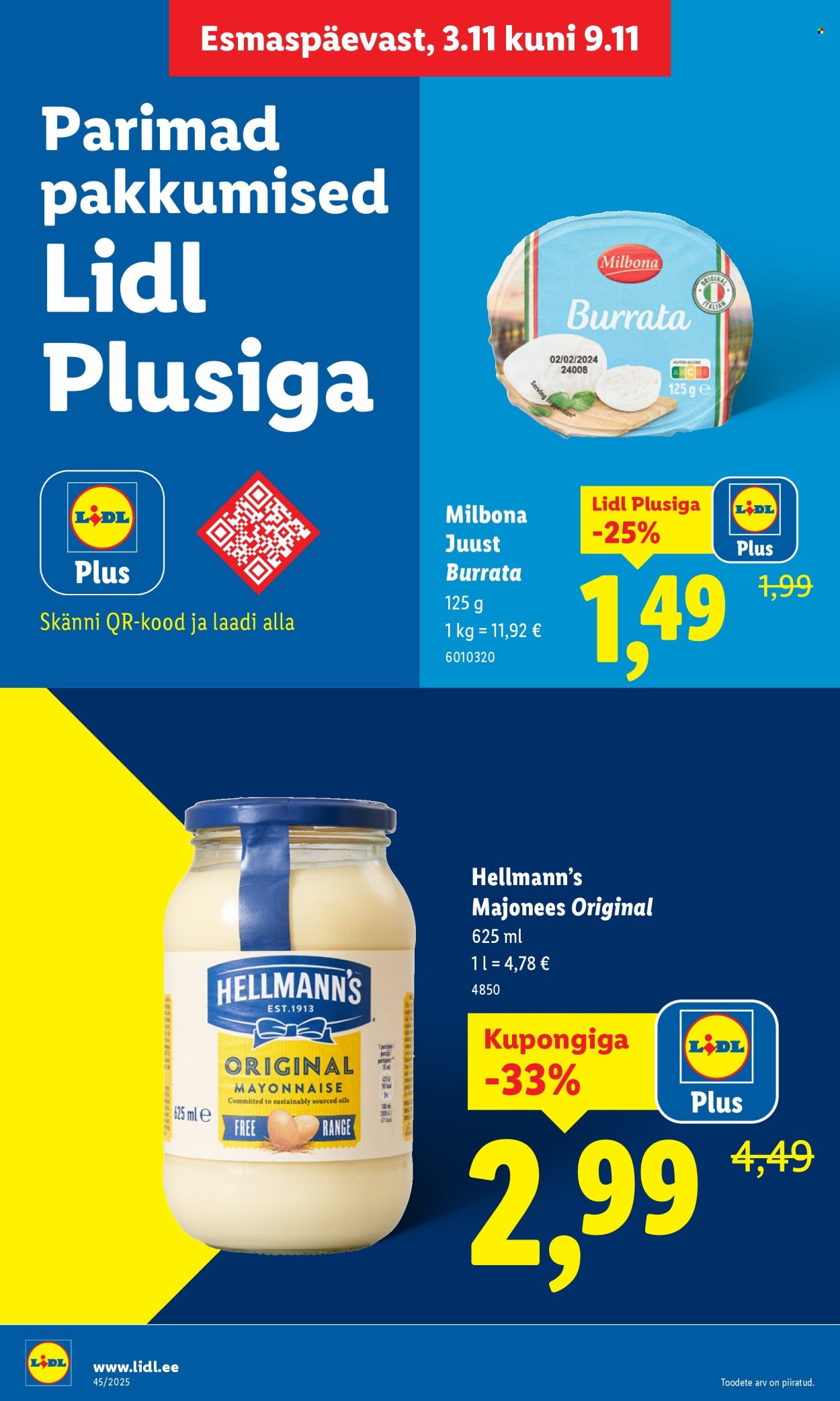Lidl kliendileht - Nädalalõpu pakkumised (6.11 - 9.11.2025)