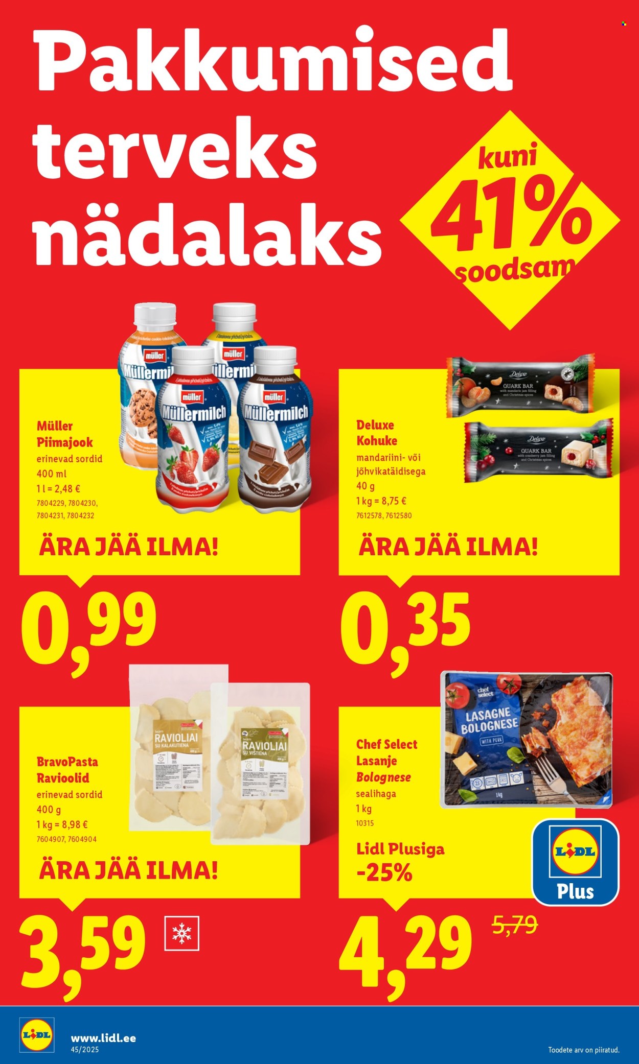 Lidl kliendileht - Nädalalõpu pakkumised (6.11 - 9.11.2025)