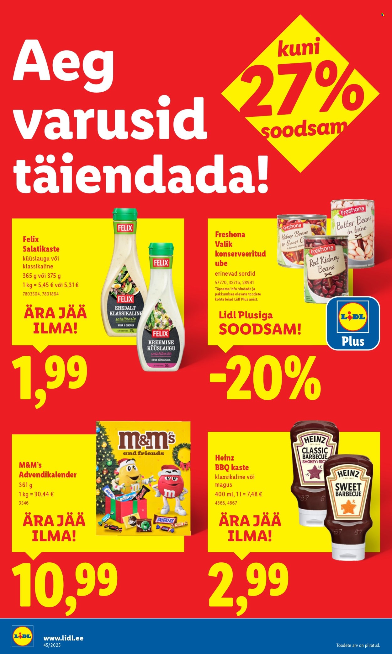 Lidl kliendileht - Nädalalõpu pakkumised (6.11 - 9.11.2025)