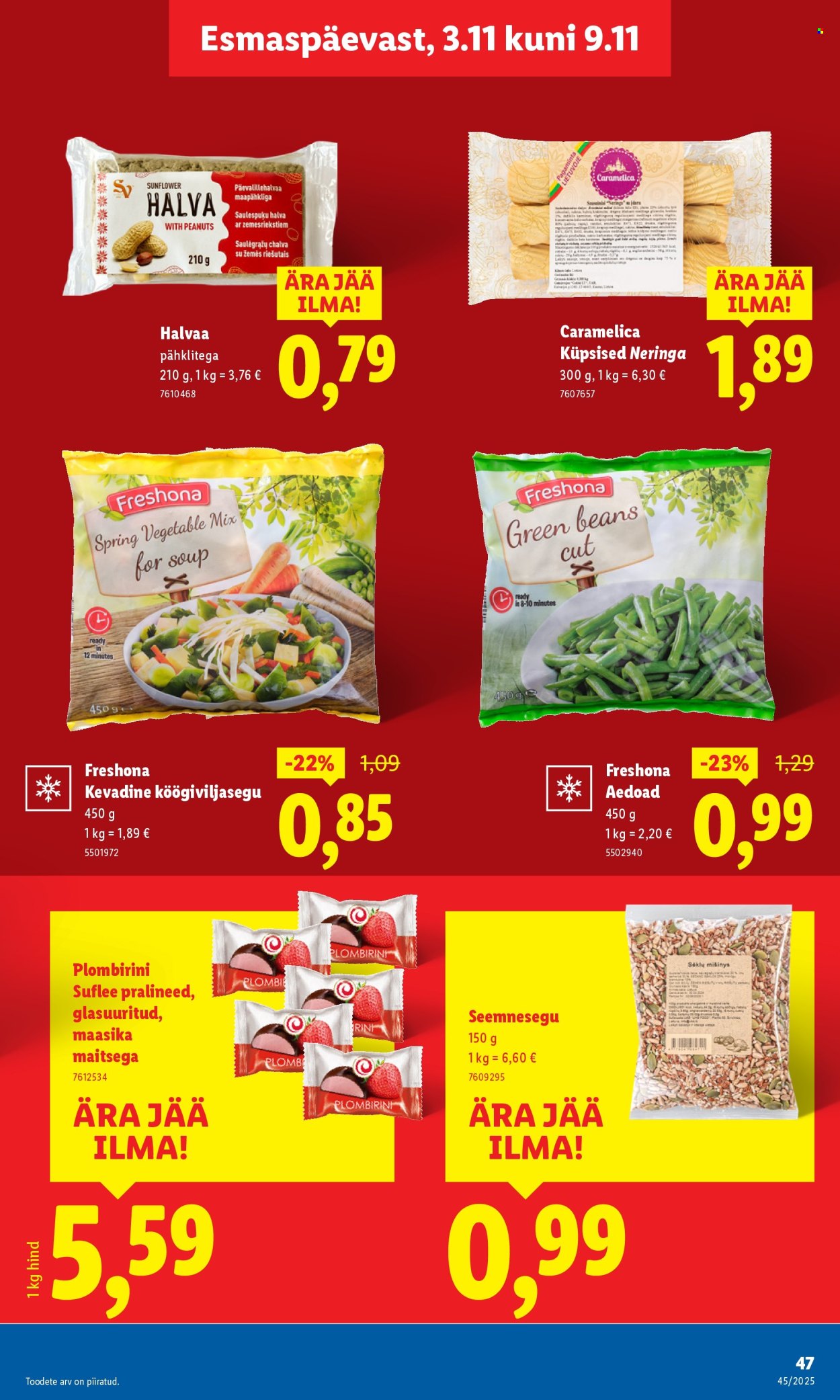 Lidl kliendileht - Nädalalõpu pakkumised (6.11 - 9.11.2025)