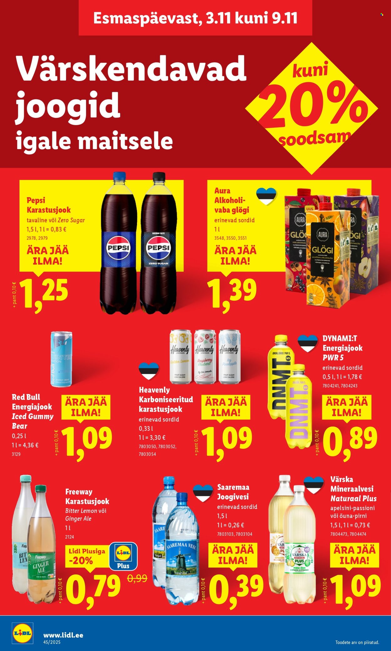 Lidl kliendileht - Nädalalõpu pakkumised (6.11 - 9.11.2025)