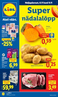 Lidl kliendileht - Nädalalõpu pakkumised (6.11 - 9.11.2025)