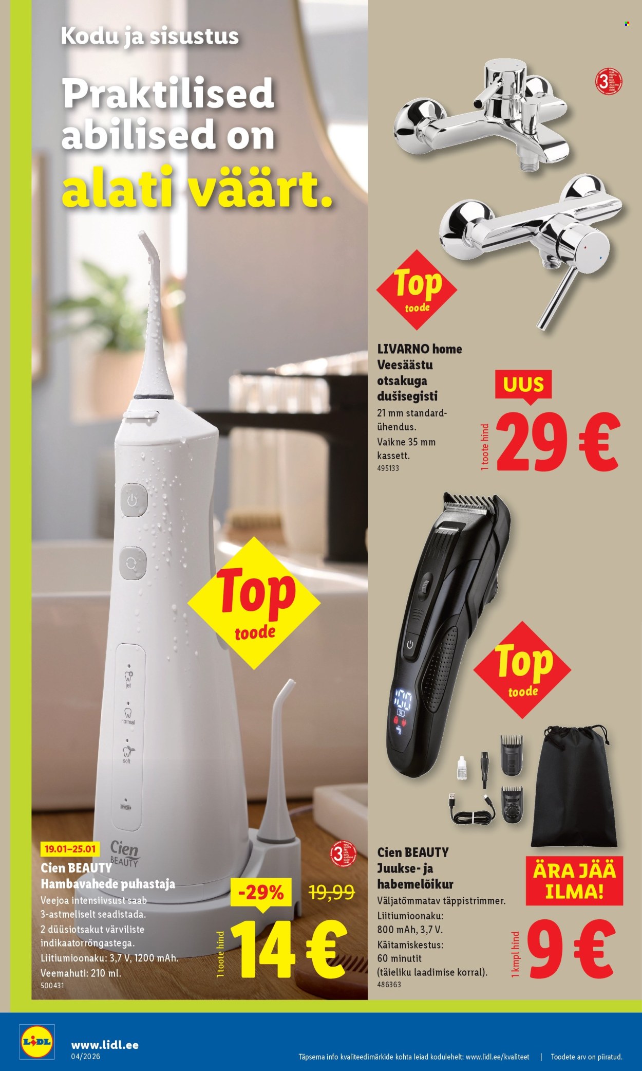 Lidl kliendileht - Tööstuskaupade pakkumised (19.01 - 25.01.2026)