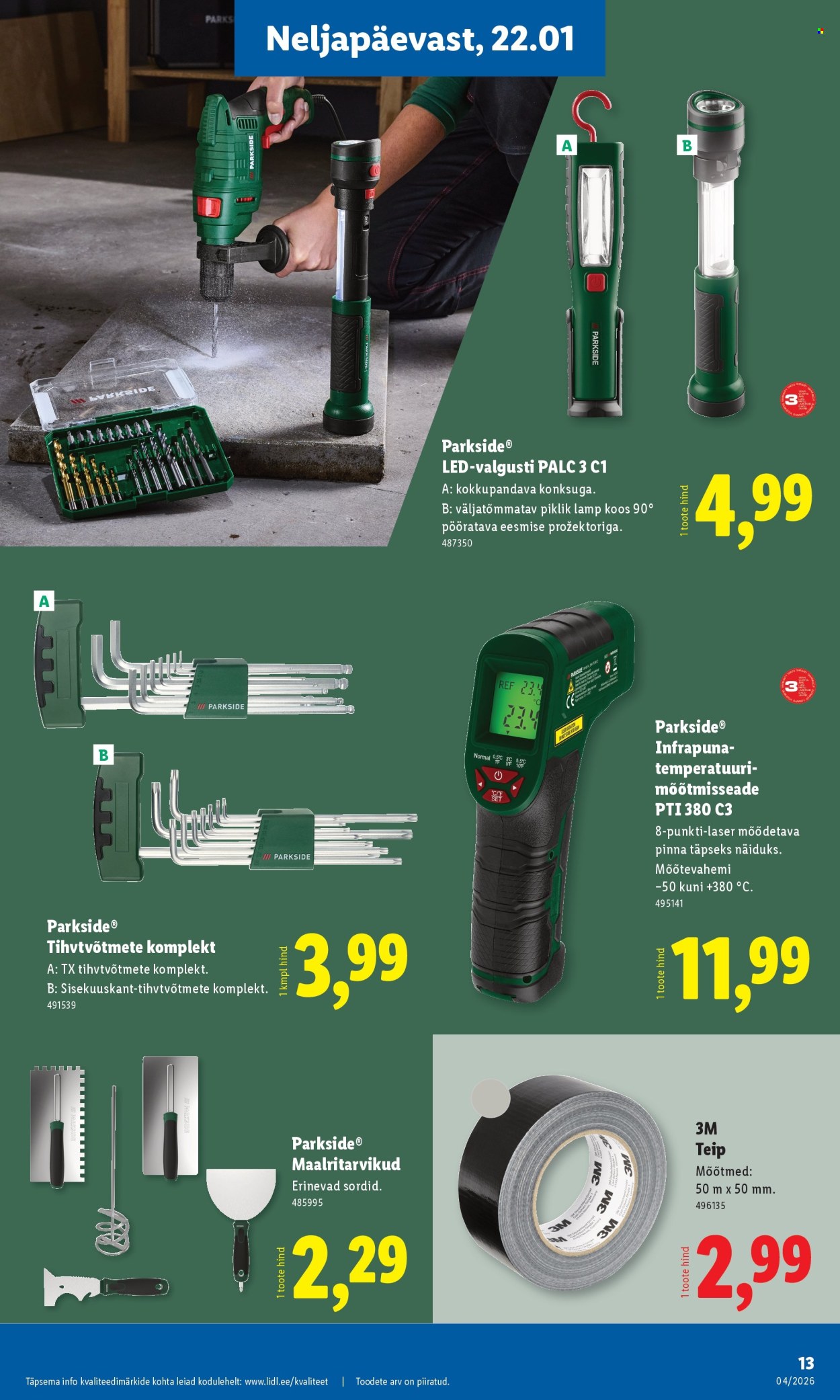 Lidl kliendileht - Tööstuskaupade pakkumised (19.01 - 25.01.2026)