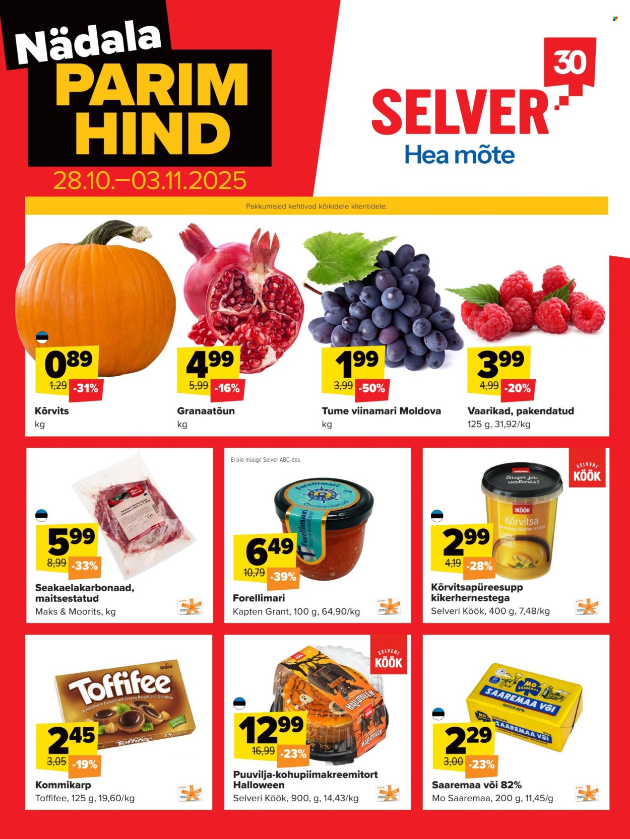 Selver kliendileht - Nädala parim hind (28.10 - 3.11.2025)