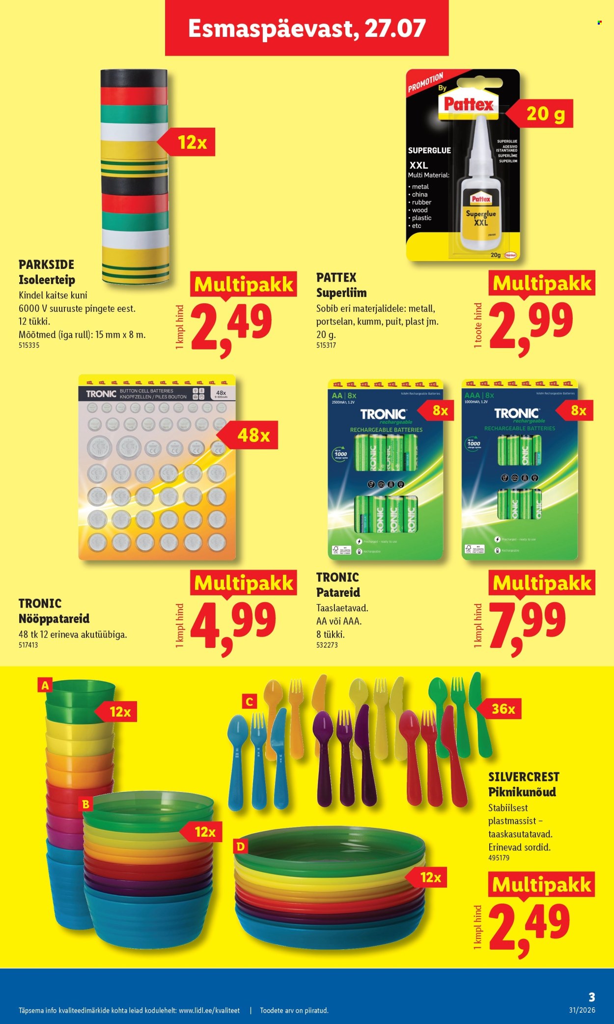 Lidl kliendileht (27.07 - 2.08.2026)