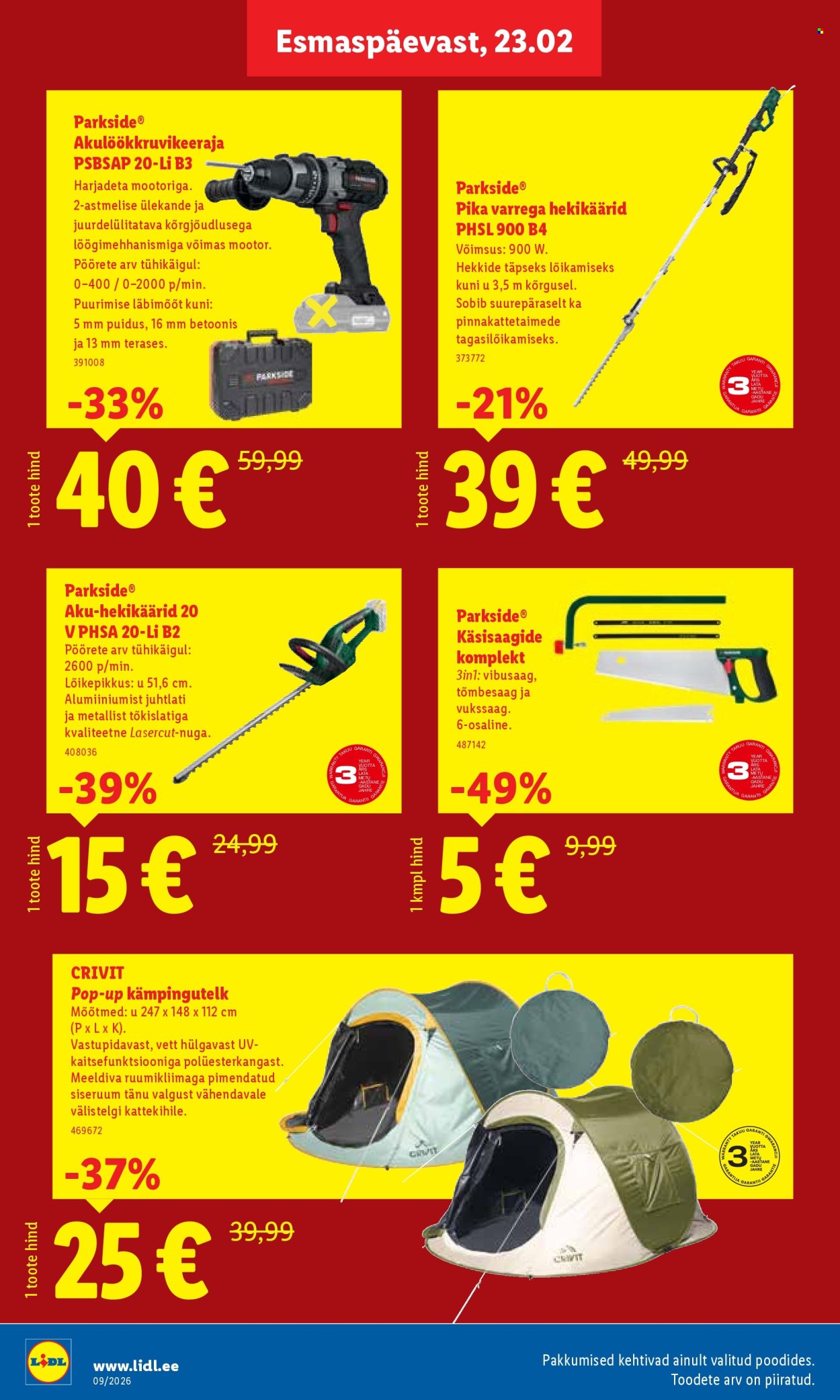 Lidl kliendileht - Allahindluste tormijooks (23.02 - 1.03.2026)