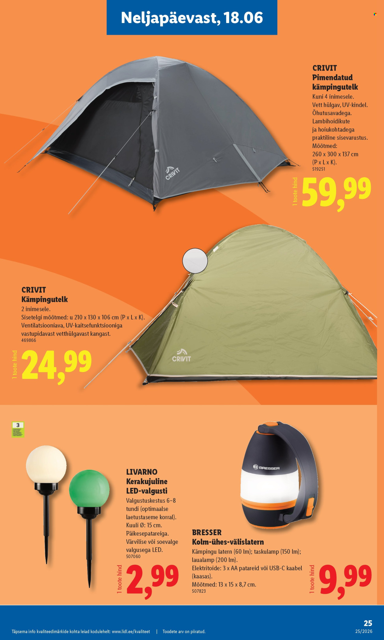 Lidl kliendileht - Tööstuskaupade pakkumised (15.06 - 21.06.2026)