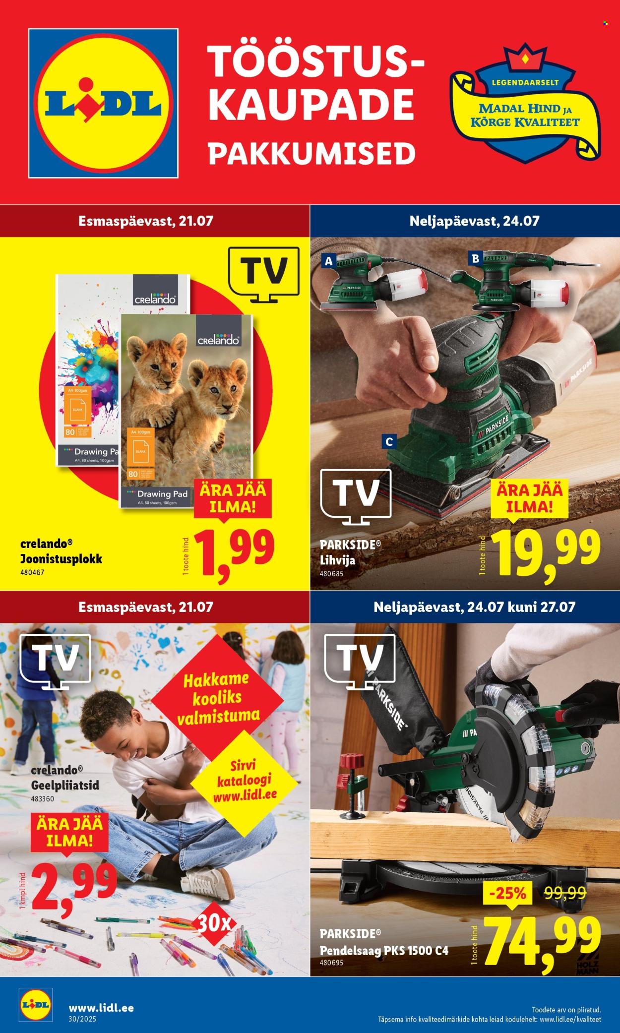 Lidl kliendileht - Tööstuskaupade pakkumised (21.07 - 27.07.2025)