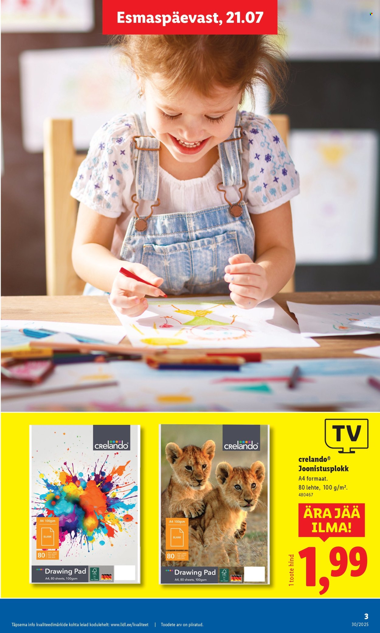 Lidl kliendileht - Tööstuskaupade pakkumised (21.07 - 27.07.2025)
