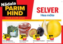 38. nädal (2024.09.16-09.22) populaarseimate kaupluste (SELVER, COOP, LIDL, MAXIMA ja RIMI) parimad sooduspakkumised ja allahindlused