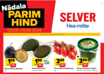 36. nädala (2024.09.02-09.08) soovitatud kaupluste (SELVER, RIMI, COOP, LIDL ja MAXIMA) uusimad allahindlused ja sooduspakkumised.